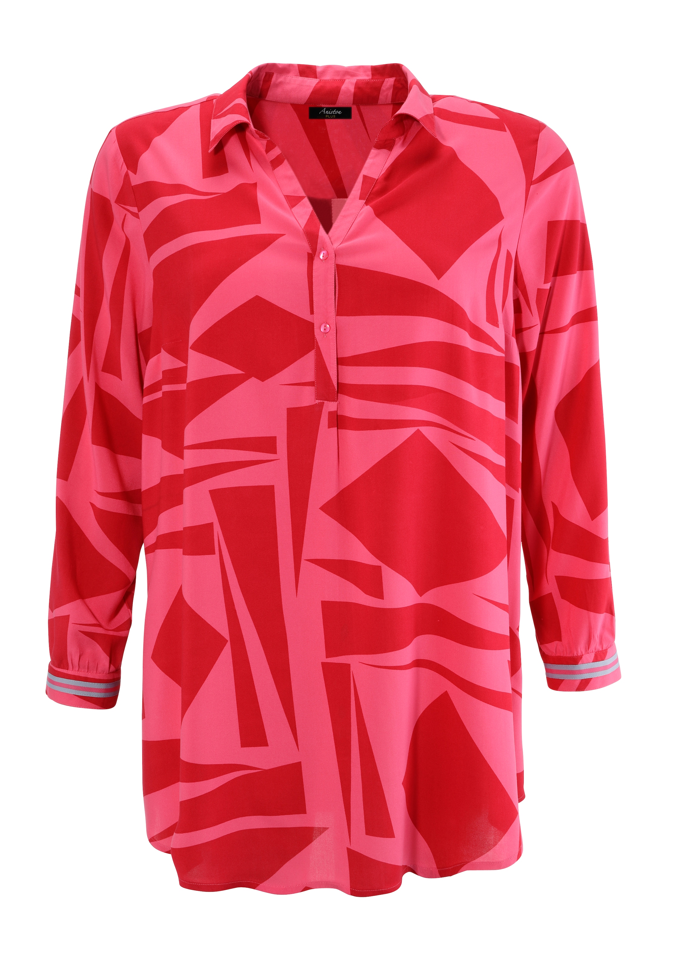 Aniston PLUS Longbluse, mit farbenfrohem, großflächigem Druck