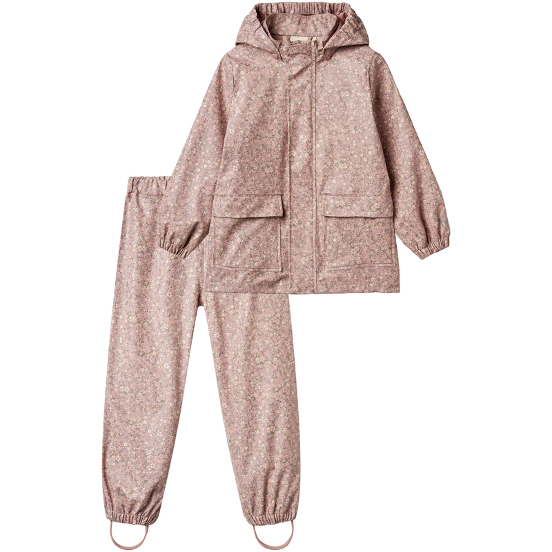 WHEAT Regenjacke »Rainwear Ola Set« Set, 2 Stk. tlg. mit Kapuze mit Regenhose, wasserdicht mit teilweise verschweißten Nähten powder flower meadow...