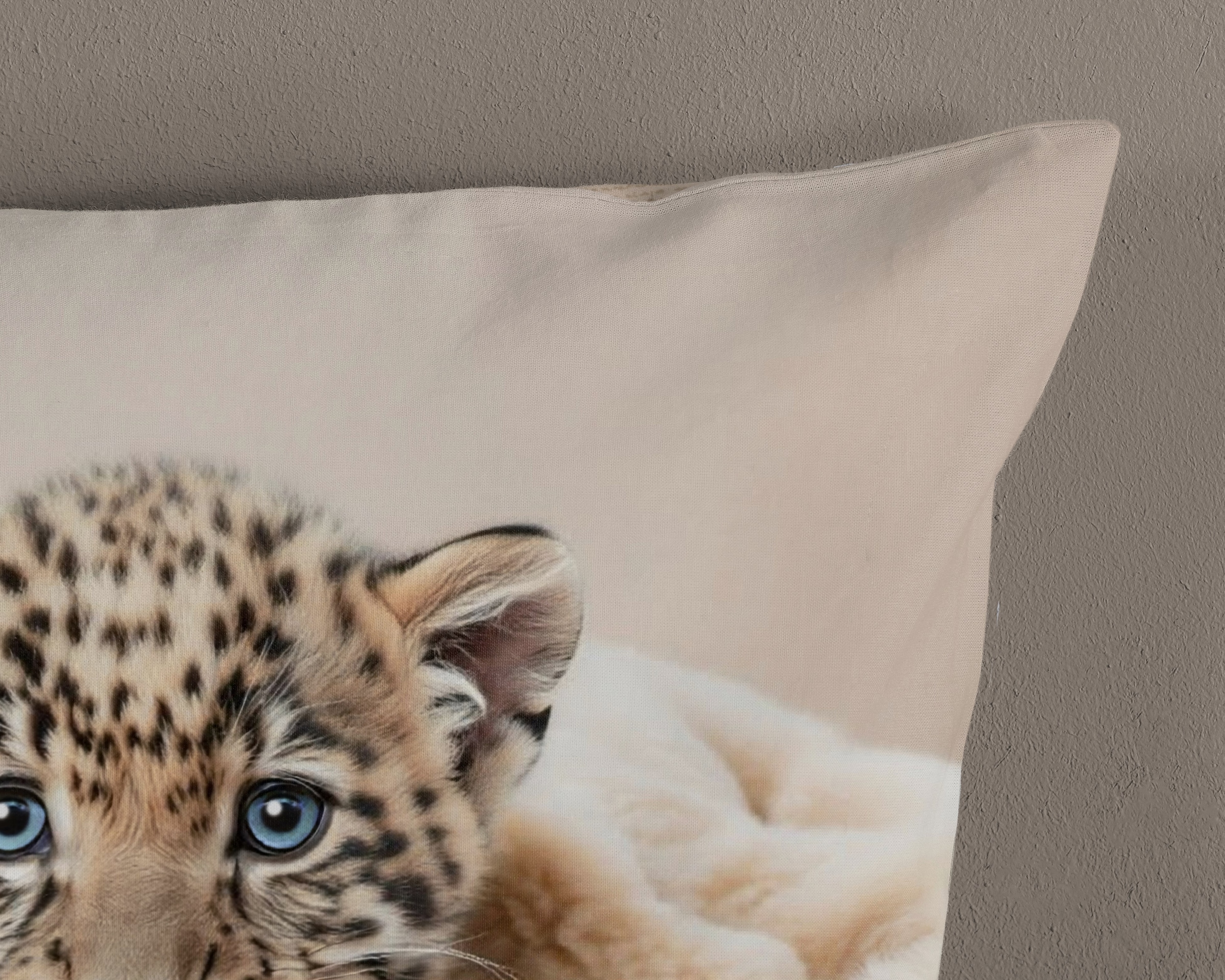 good morning Kinderbettwäsche »Simo« 2 Stk. Baumwolle, Renforcé, Wendeoptik, Kind, Tiger, Welpe