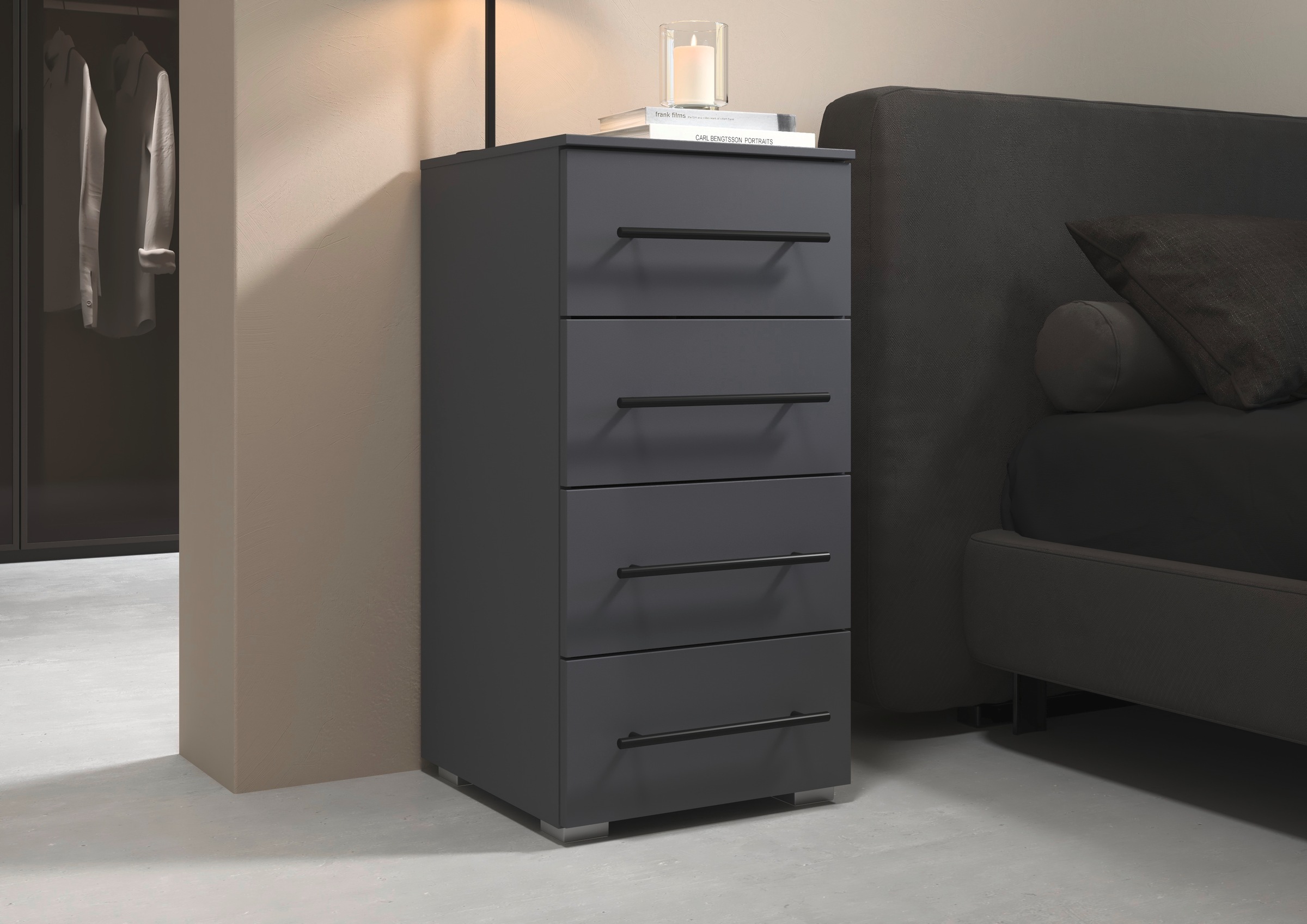 rauch Schubkastenkommode »Sideboard Schubladenkommode AVOLA mit Dekorfront« Breite 40 cm inkl. Soft-Close-Funktion,  mit 4 geräumigen Schubladen für viel Stauraum MADE IN GERMANY