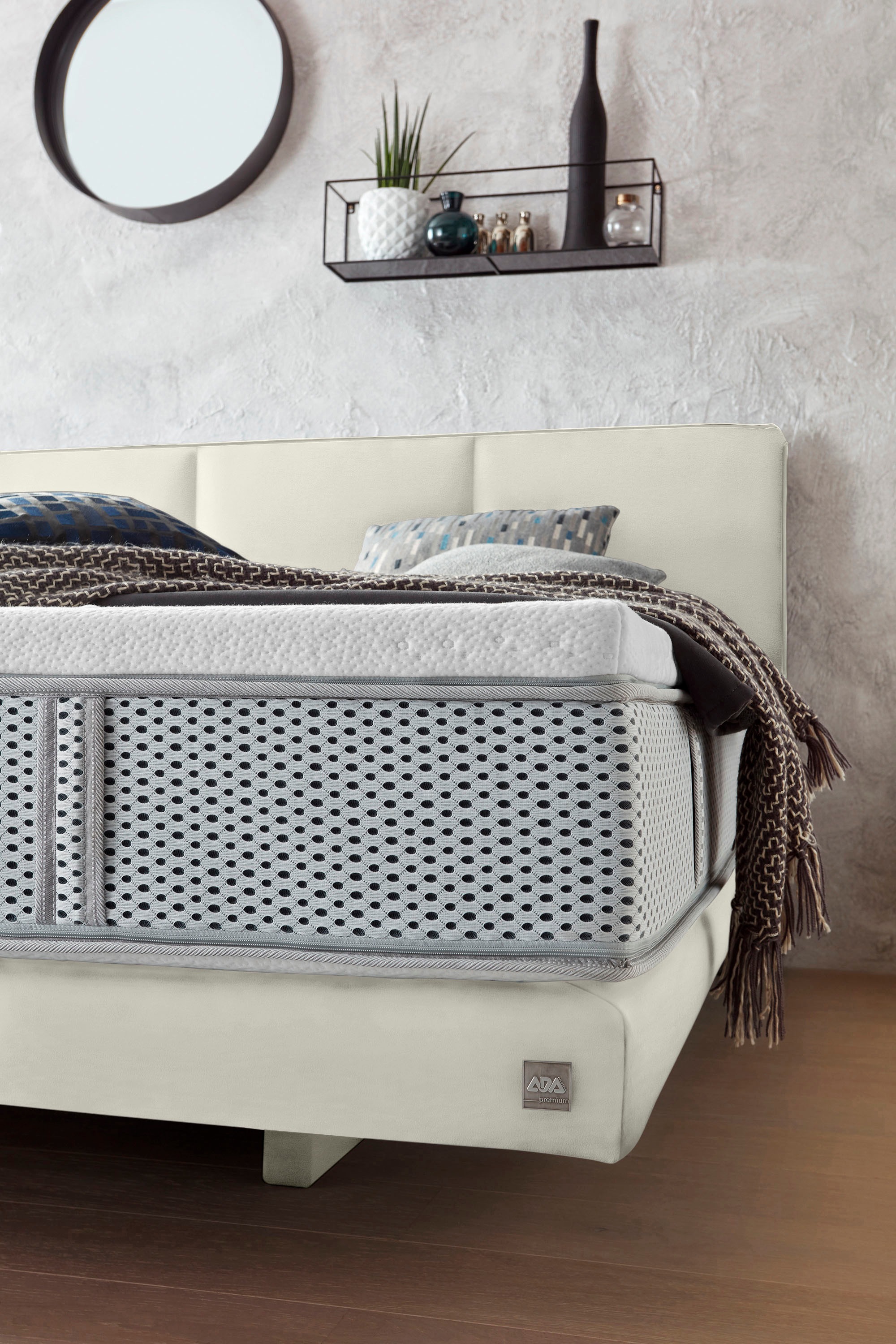 3. Bild von ADA premium Boxspringbett »Levia«, BK KH TF 1000 PM, Matratze mit integriertem Topper