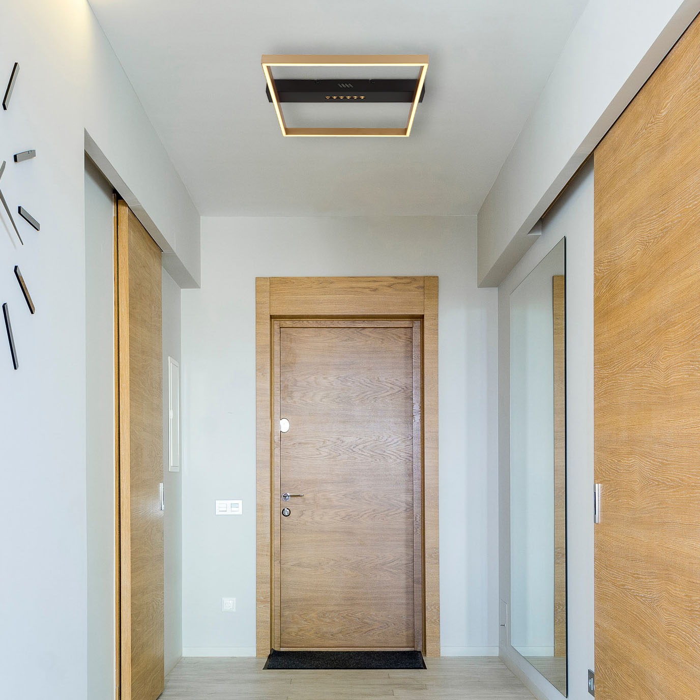 GLOBO LIGHTING LED Deckenleuchte »LUFFY« LED-Modul 1 Stk. Warmweiß Deckenlampe/LxBxH: 430x392x69mm/Wohnzimmer/Schlafzimmer/modern