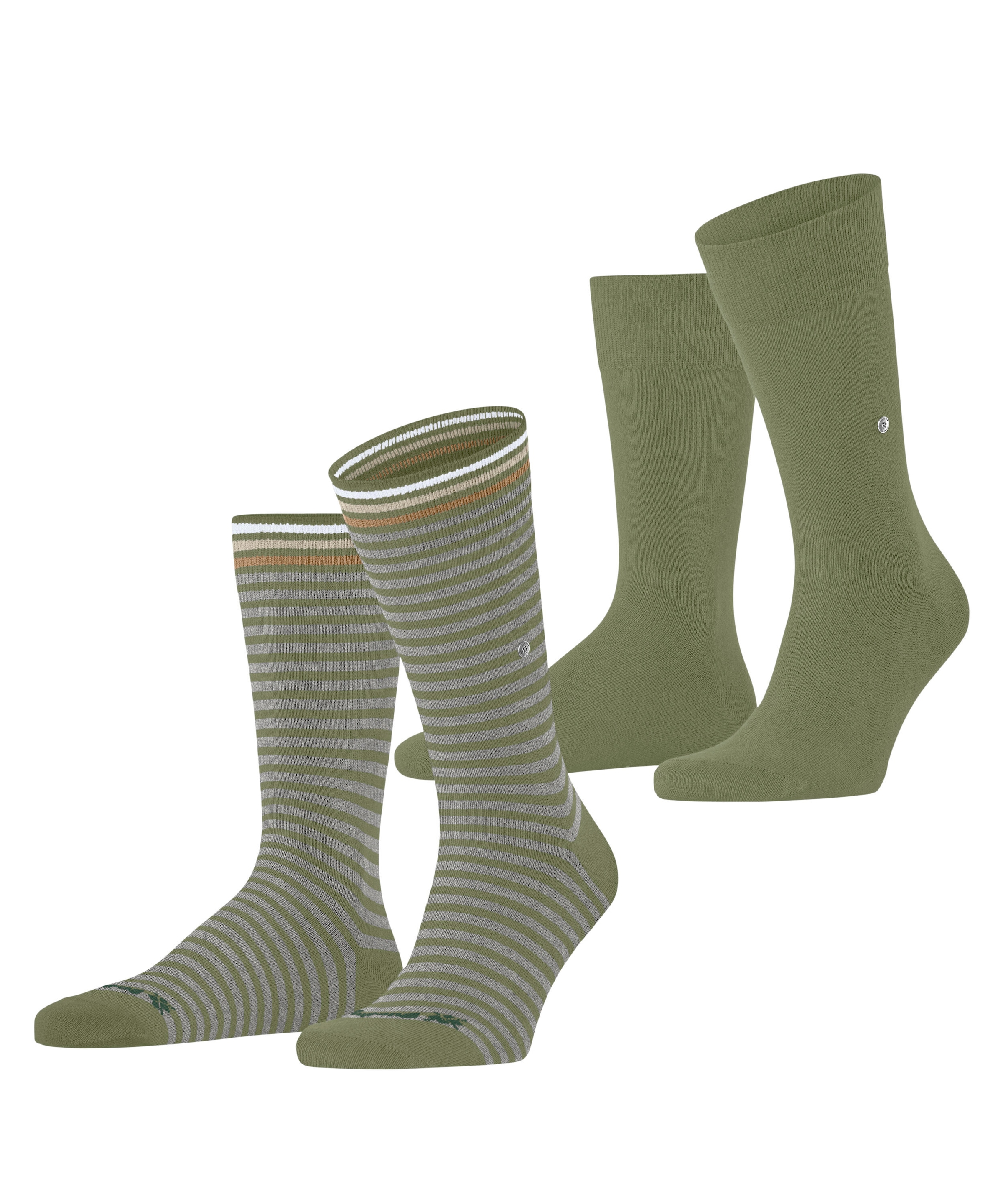 Burlington Socken »Everyday Stripe« 2 Paar,  Einheitsgröße 40-46, gestreift und unifarben