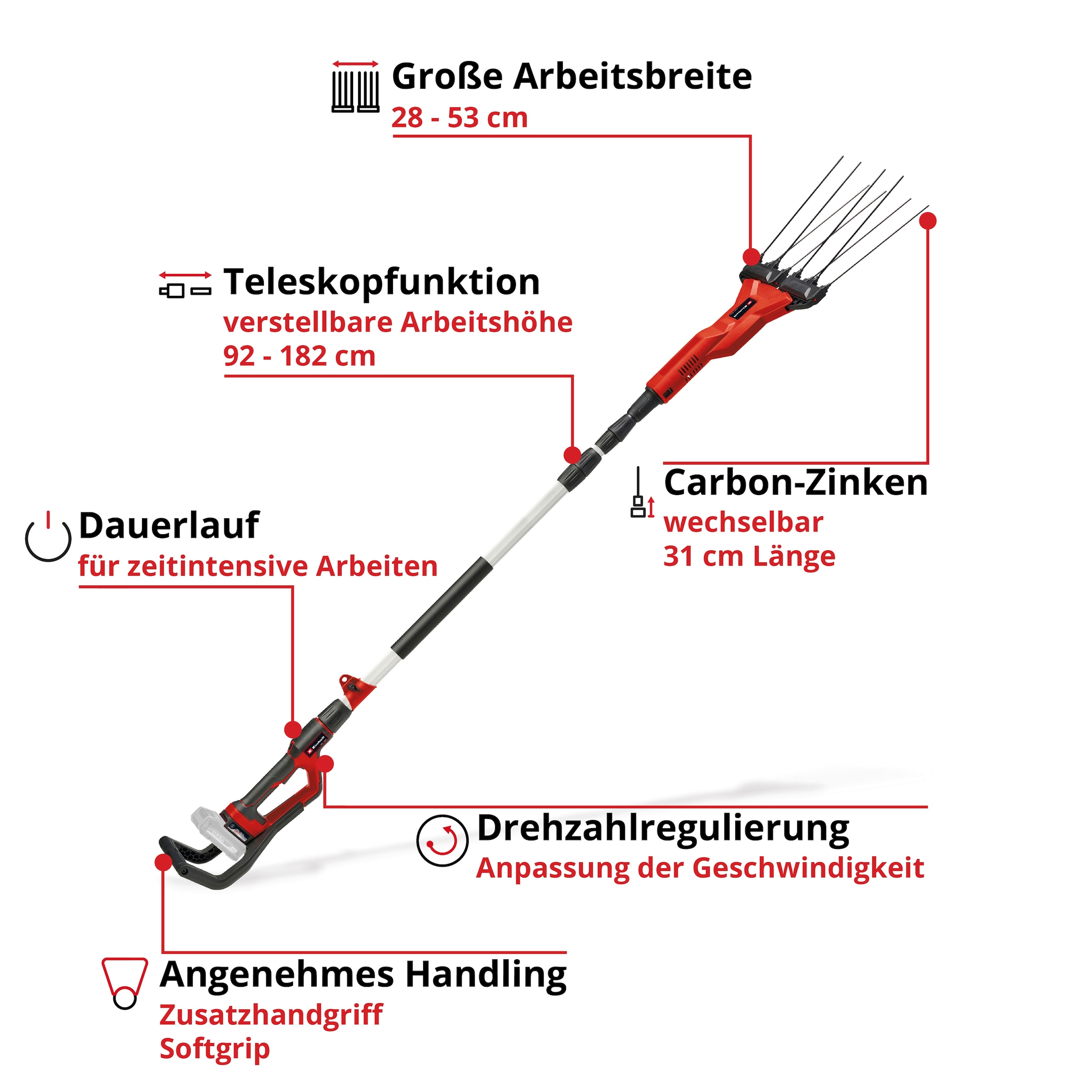 Einhell Obstpflücker »GE-FS 18/53 Li-Solo«, ohne Akku und Ladegerät