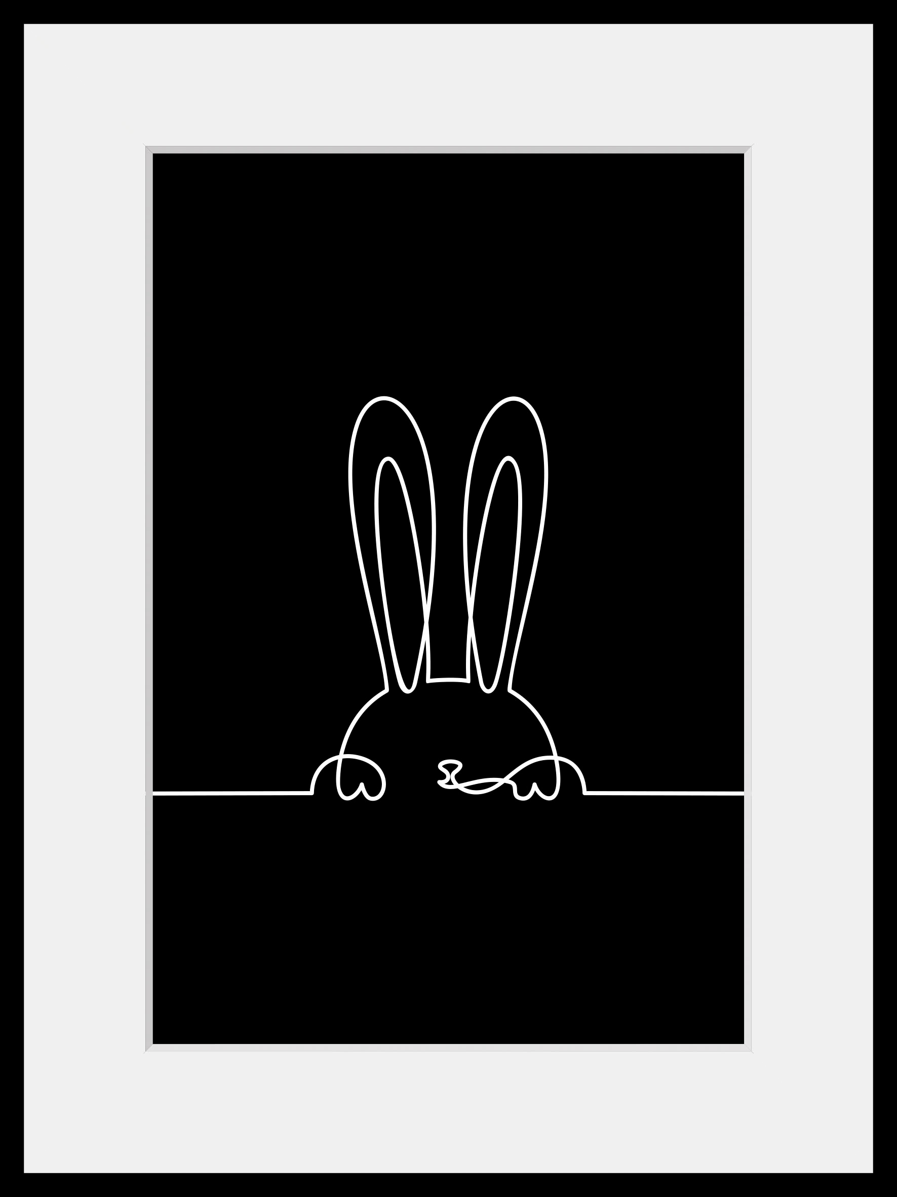 queence Bild »Felix«, Schwarz-Weiß-Hase-Kunst-Modern-Hasen-Haustiere, (1 St günstig online kaufen