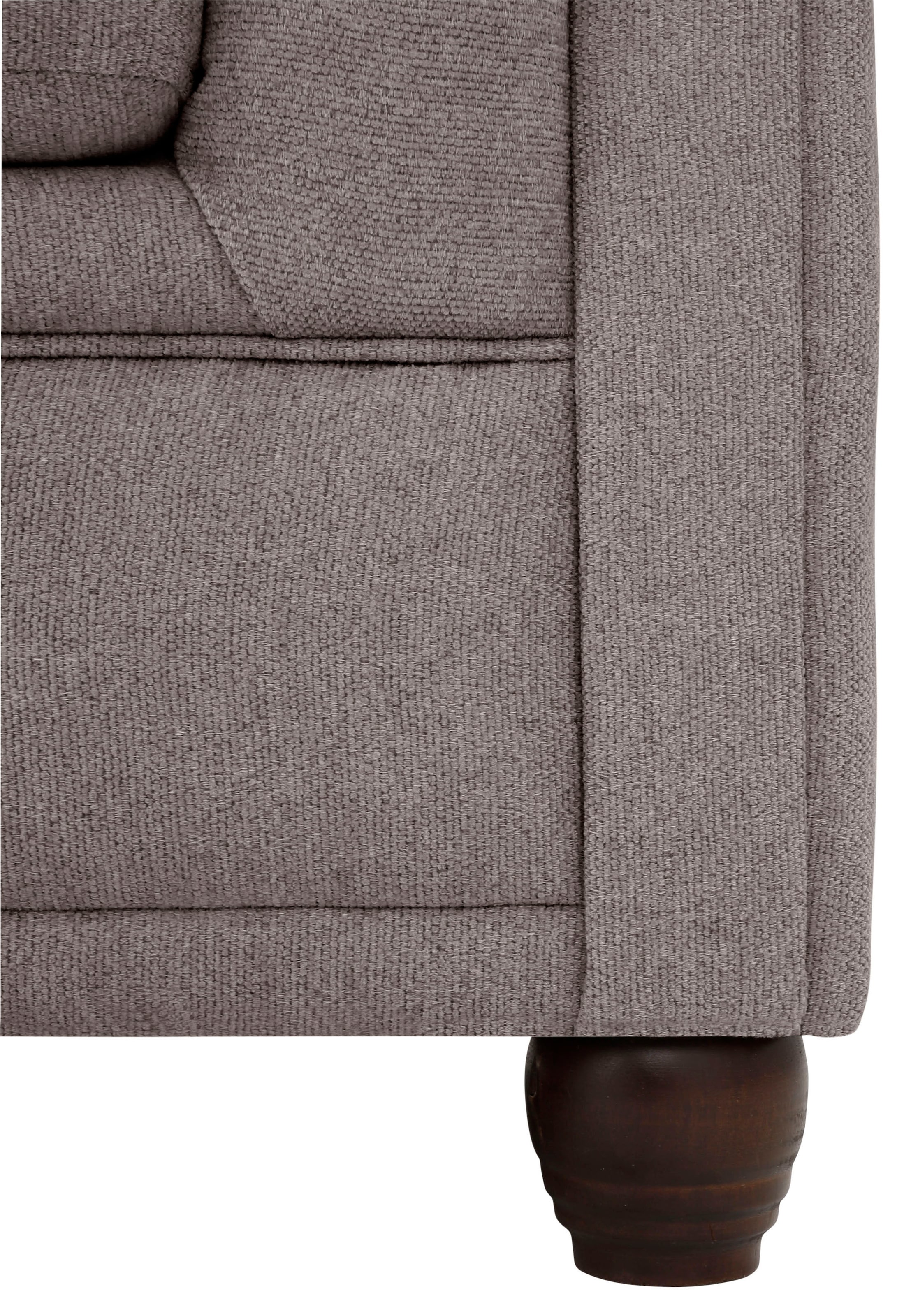 Home affaire Chesterfield-Sofa »New Castle L-Form«, hochwertige Knopfheftung in Chesterfield-Design, B/T/H: 255(171/72)