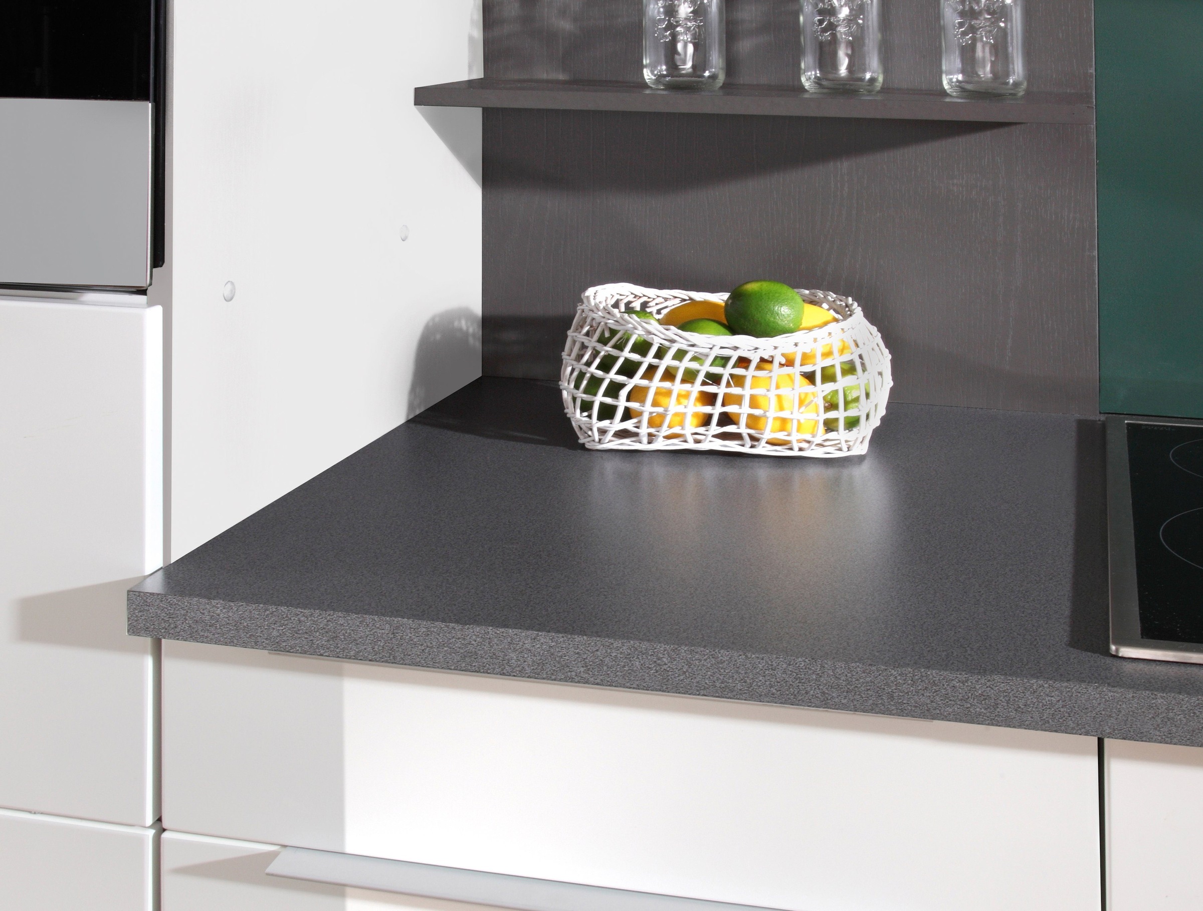 KOCHSTATION Küchenzeile »KS-Brindisi Breite 280 cm«, wahlweise mit E-Geräten und Induktion, mit MDF-Fronten und Regal