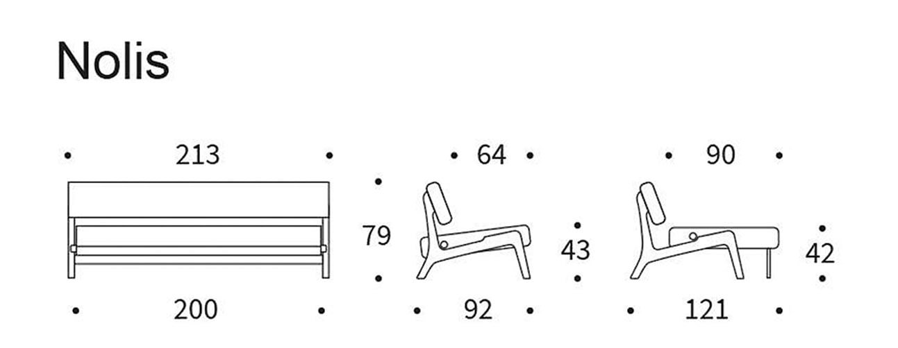 INNOVATION LIVING ™ 3-Sitzer »Nolis Retro Designsofa, hochwertig und super bequem,«, Große einheitliche Siztfläche, 60er Jahre Design neu aufgesetzt