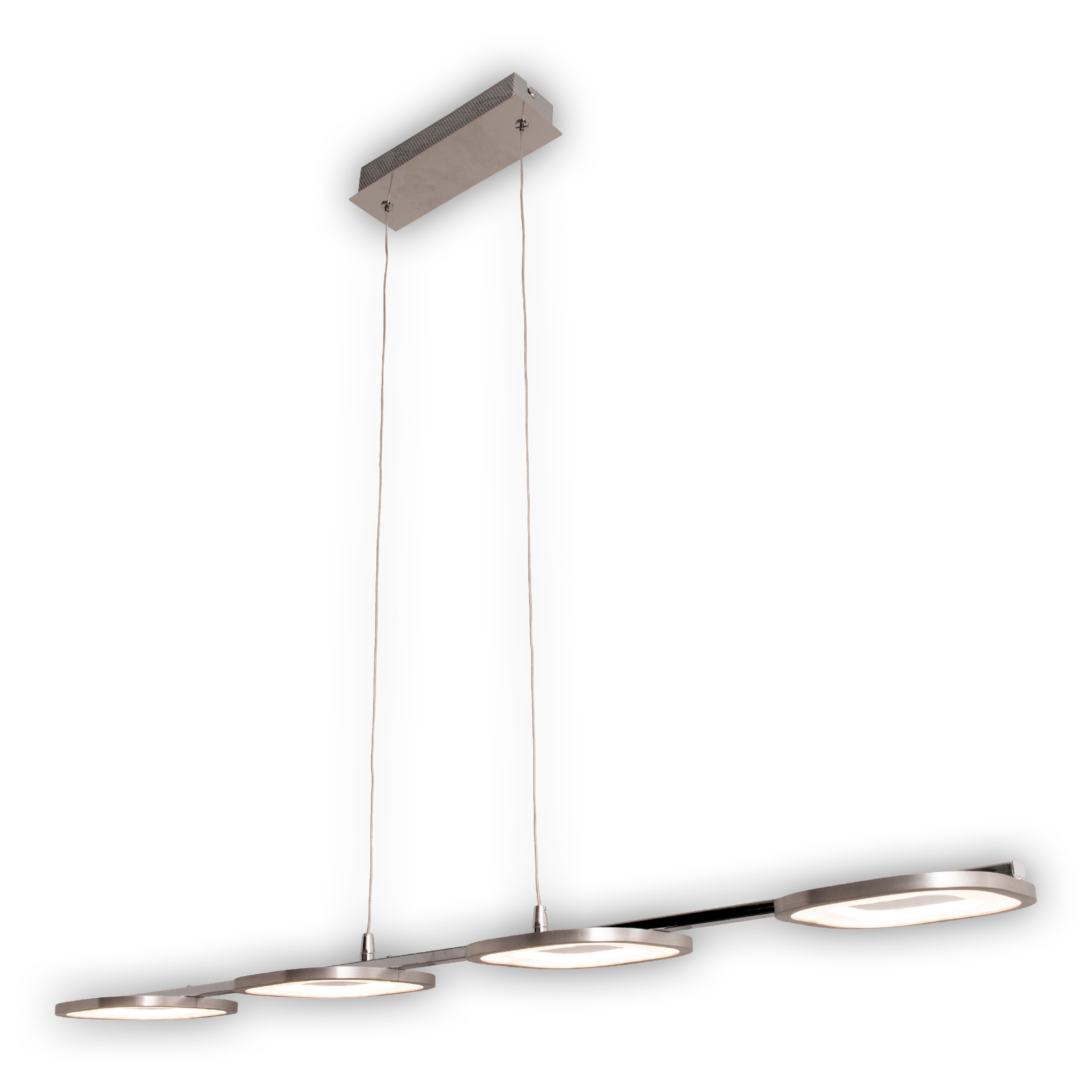 näve LED Pendelleuchte »Beam«, 4 flammig, Leuchtmittel LED-Modul | LED fest integriert, 4 Brennstellen, Höhe 150cm, Länge 100cm, warmweißes Licht