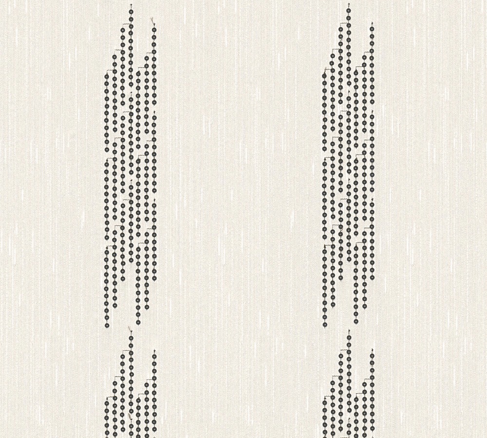 ARCHITECTS PAPER Textiltapete »Wall Fashion« Metall-Effekte grafisch samtig Grafik Tapete Geometrisch creme/silberfarben/weiß B/L: 0,53 m m x 3,2...