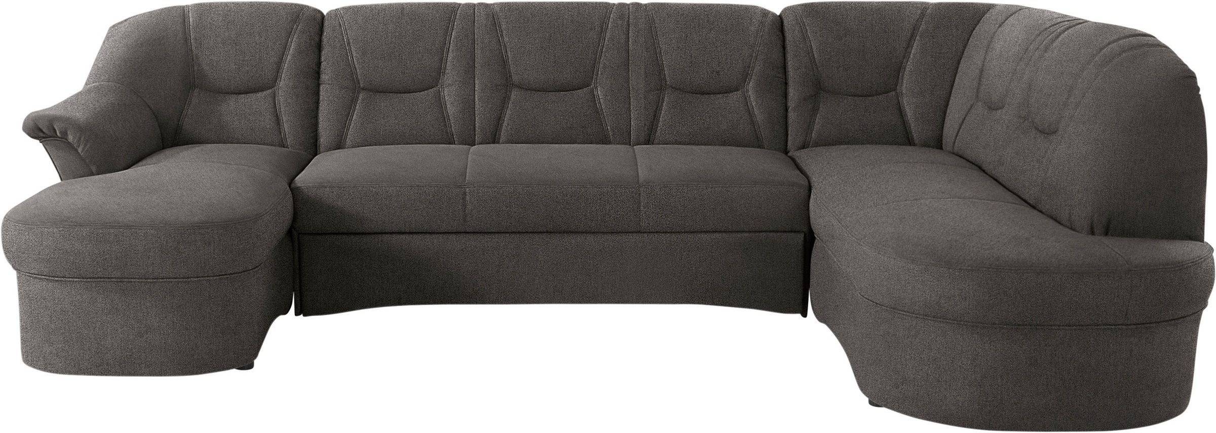 DOMO collection Wohnlandschaft »Sarafina, zeitlos und komfortabel, optional mit Federkern, U-Form«, wahlweise mit Bettfunktion