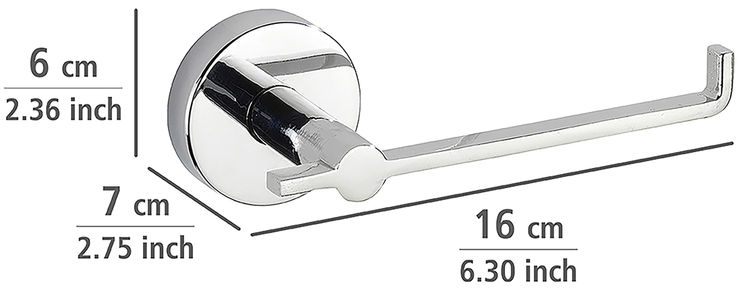 WENKO Toilettenpapierhalter »Vacuum-Loc® Modell Capri«, aus Zinkdruckguss, Befestigen ohne Bohren