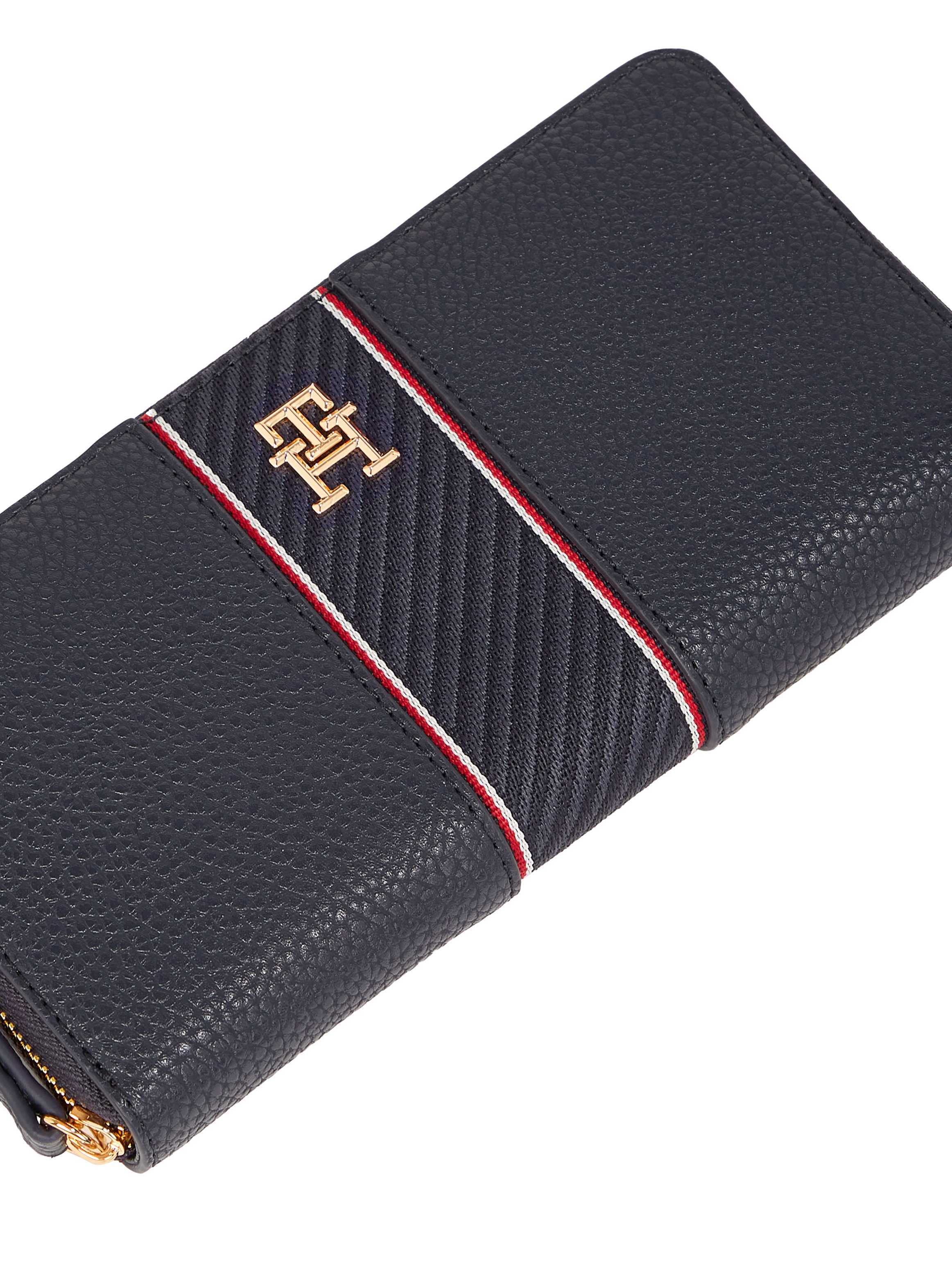 Tommy Hilfiger Geldbörse »TH LEGACY LARGE ZA«, Geldbeutel, Portemonnaie, Damenbörse mit Kontrasteinsatz