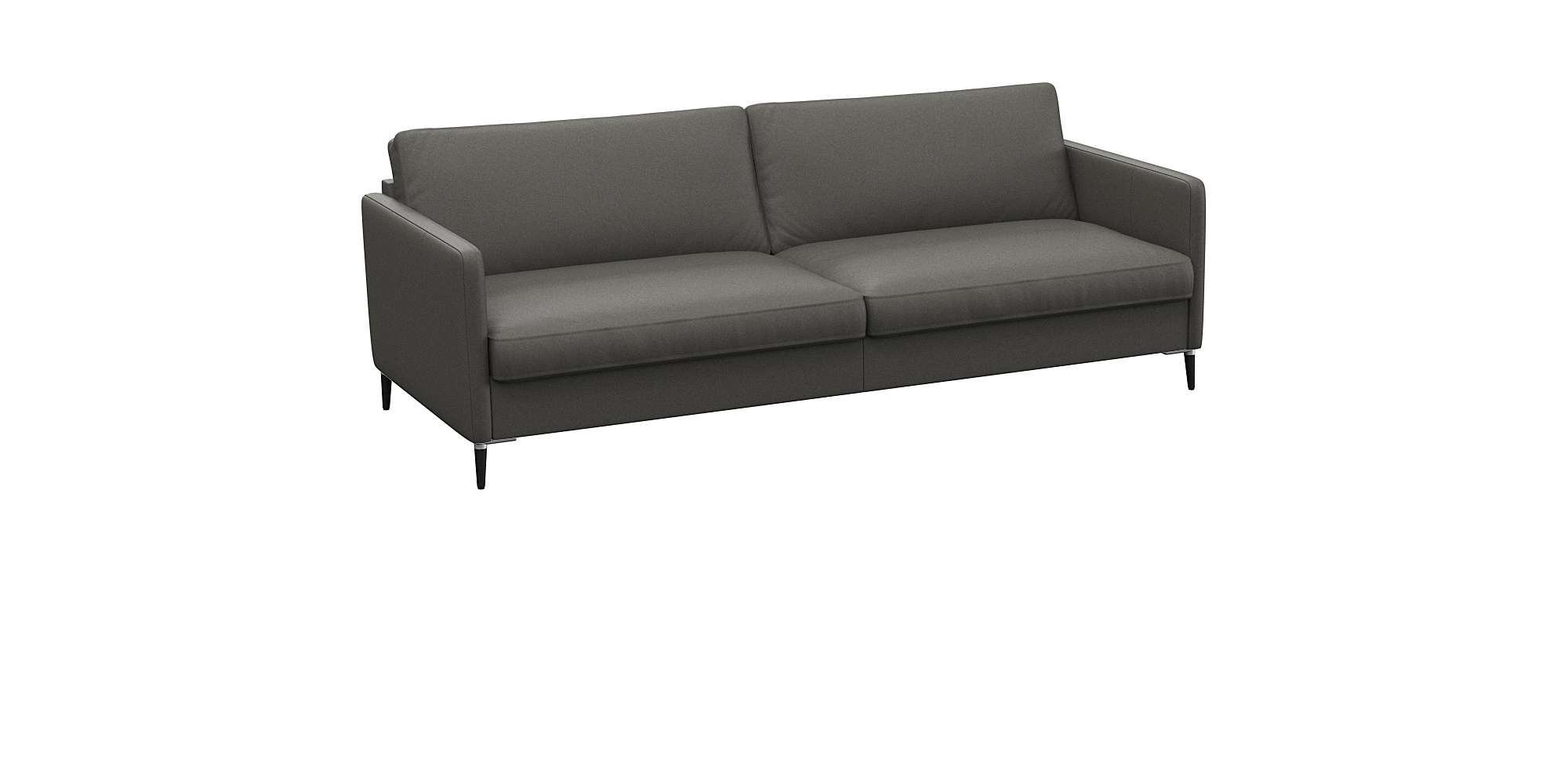 FLEXLUX 3-Sitzer »Fiore, super Sitzkomfort durch Kaltschaum im Sitz«, schmale Armlehnen, Füße Alu+schwarz