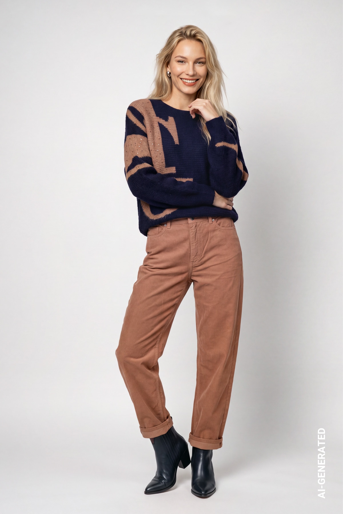 Monari Strickpullover Regular fit mit Musterdetails