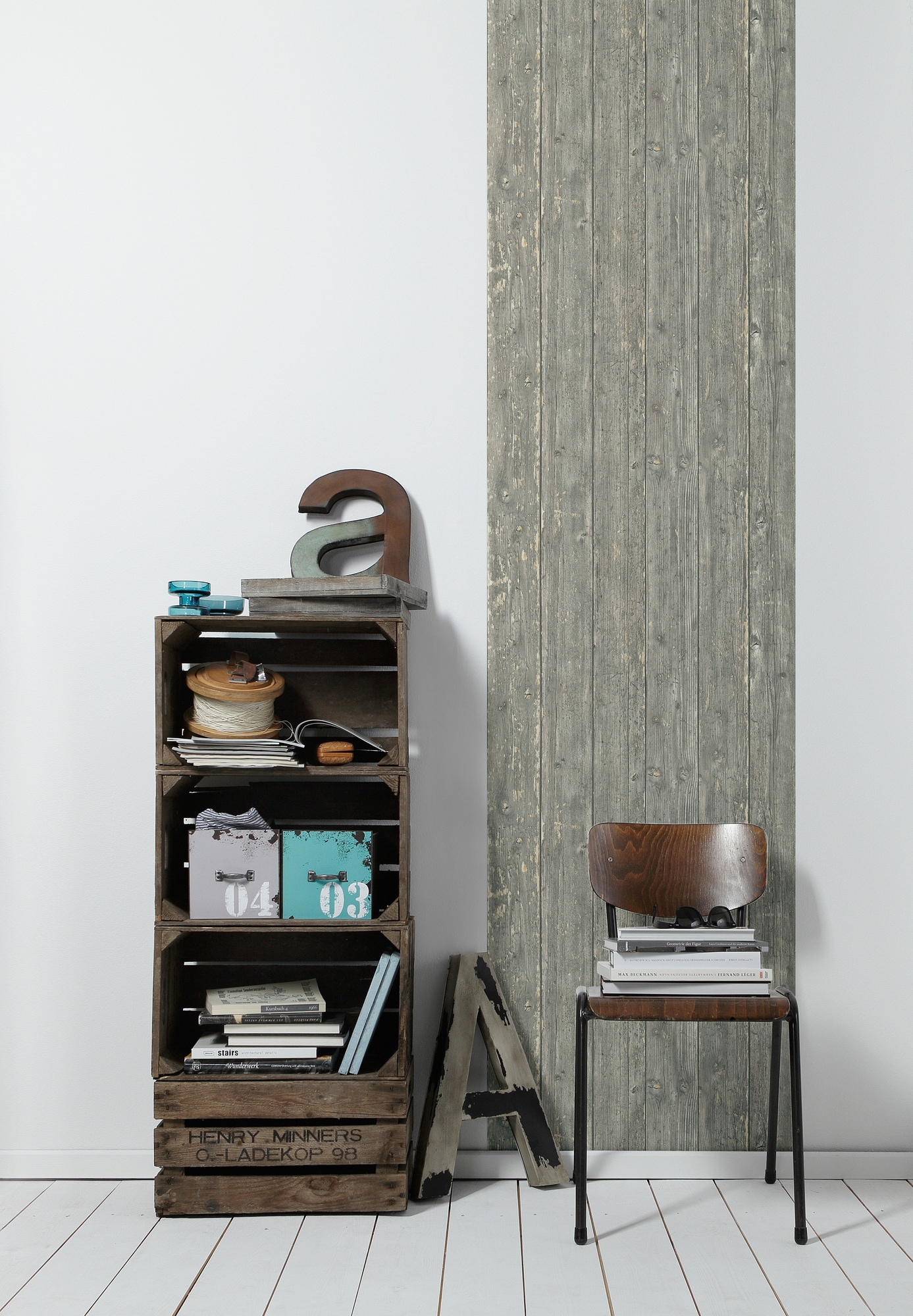 living walls Vinyltapete »Pop Up Panel 3D«, Holz-realistisch-gestreift, Holzoptik Tapete Selbstklebend Holz Panel modern abstrakt Design Optik
