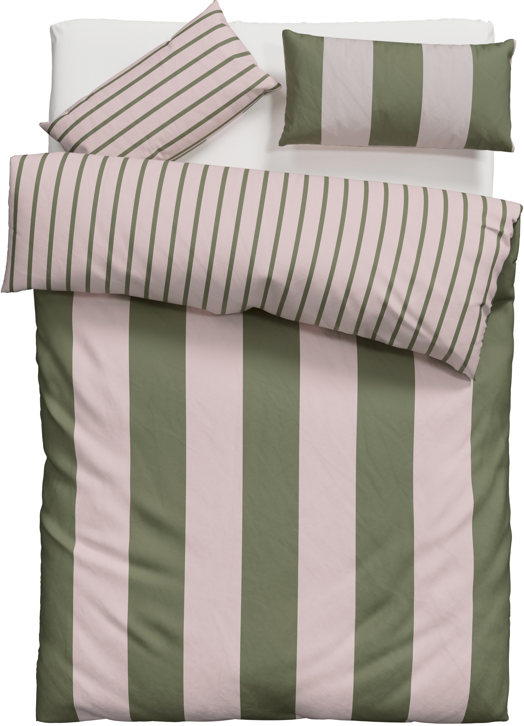 OTTO home Bettwäsche »Sari Trend« 2 tlg. tlg. moderne Bettwäsche mit Streifen, frische Farben, ab Größe 135x200 cm