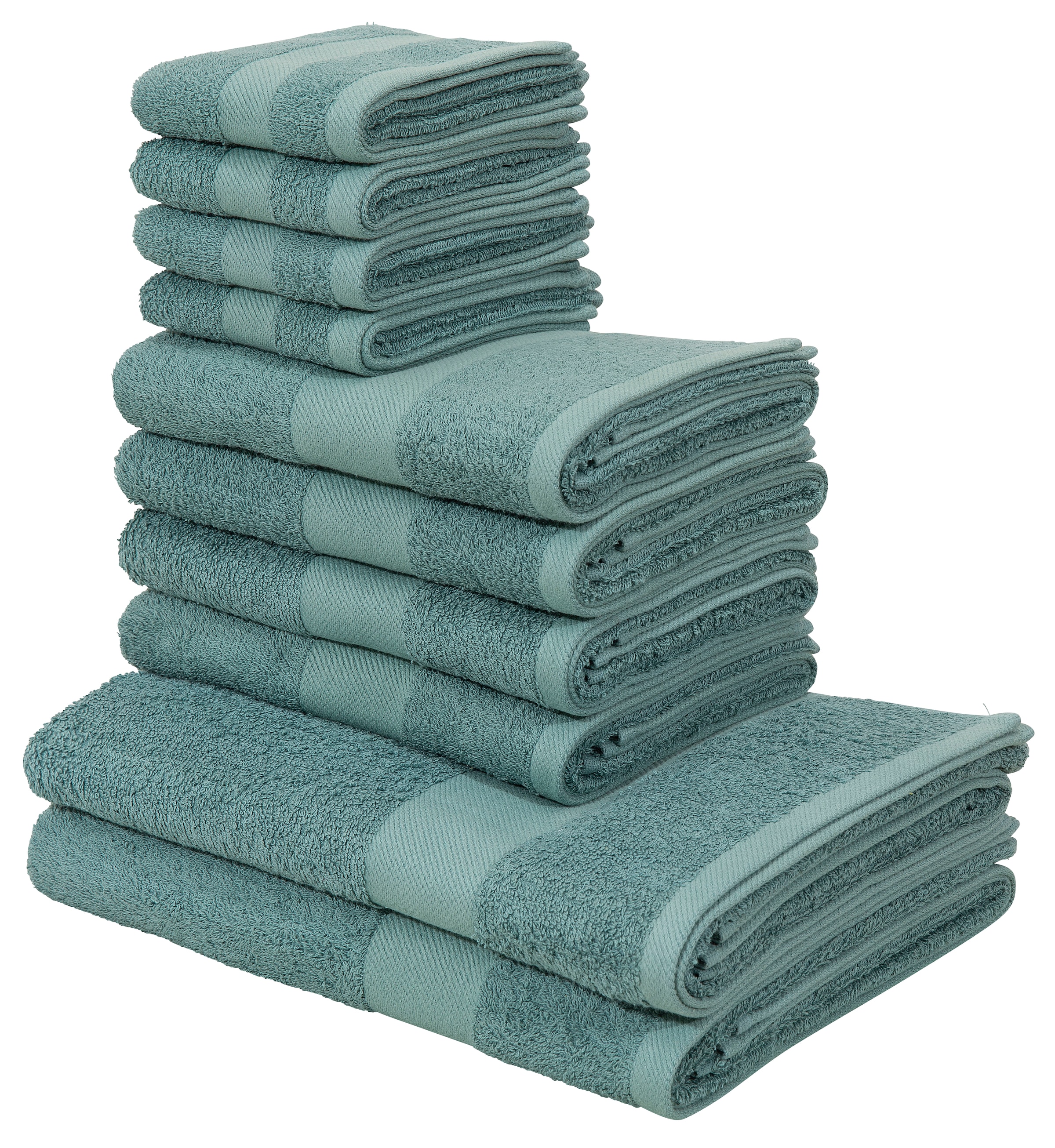Handtuchset dezenten Baumwoll-Handtücher bestellen my »Melli«, 100% tlg., home Walkfrottee, in Set im Online-Shop Set, Farben, 10 Handtuch
