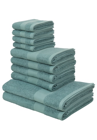 my home Handtuch Set »Melli«, Set, 10 tlg., Walkfrottee, Handtuchset in dezenten... kaufen