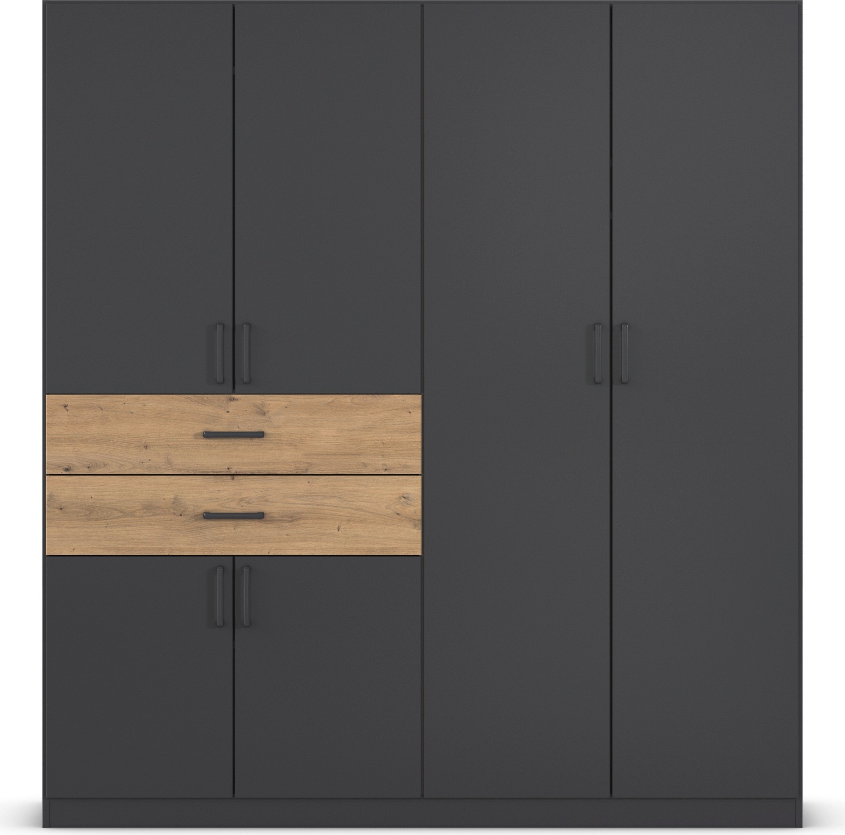 rauch Drehtürenschrank »Kleiderschrank Schrank Garderobe MAIKA mit Dekor-Front«, 2 Schubladen, in verschiedenen Breiten, Höhen, Farben, MADE IN GERMANY
