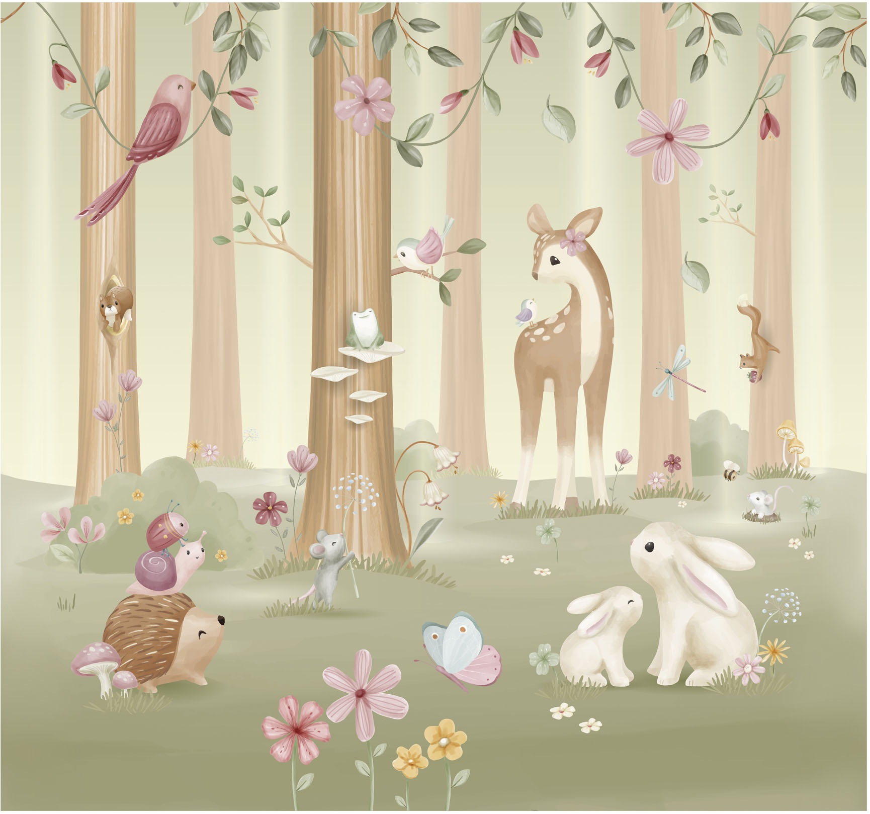 LITTLE DUTCH Vliestapete »Fairy Garden«, neutral, 280x300cm (LxB) ca. 8,4m2 günstig online kaufen