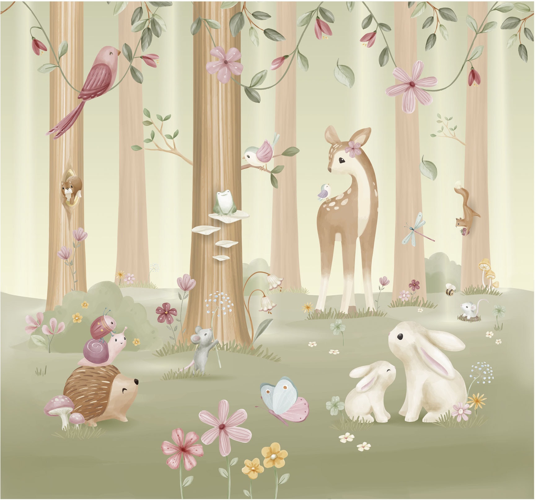 LITTLE DUTCH Vliestapete »Fairy Garden« neutral glatt 280x300cm (LxB) ca. 8 günstig online kaufen