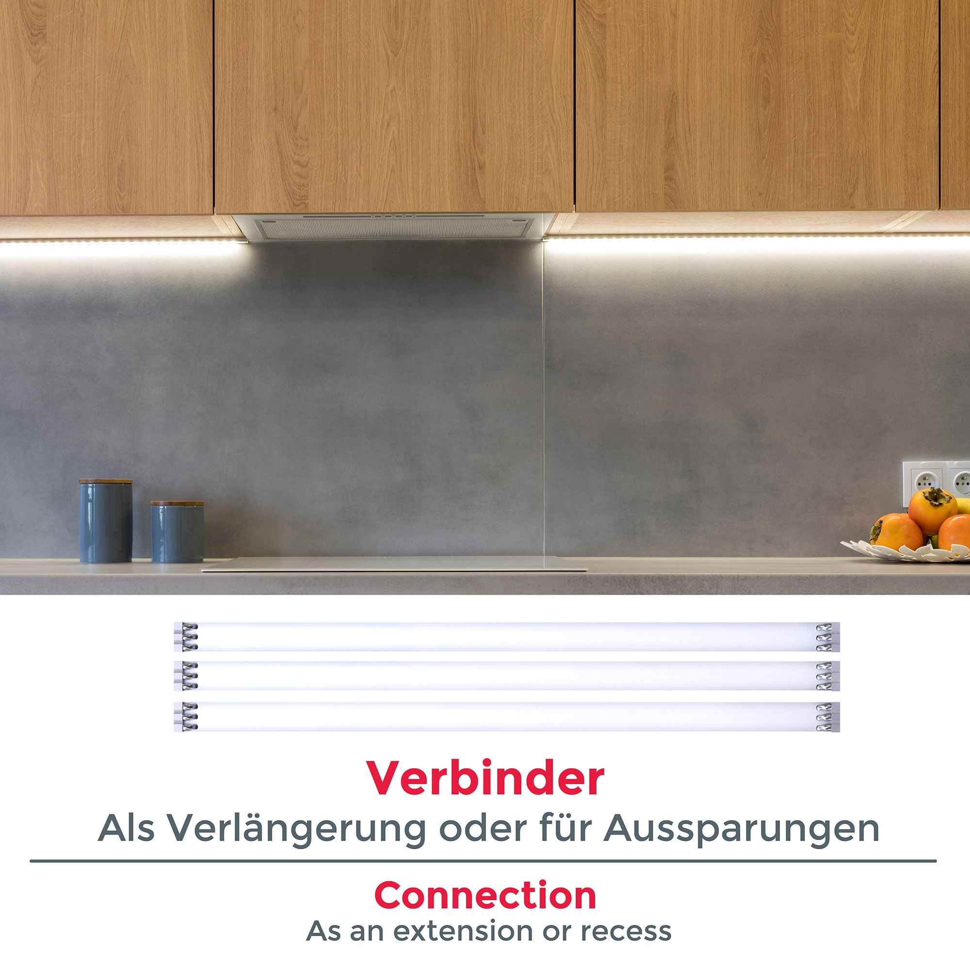 Unterbauleuchte %Sale LED Verbinder 2m Set Band LED-Streifen B.K.Licht inkl. »Lacerta«, jetzt Streifen im 4