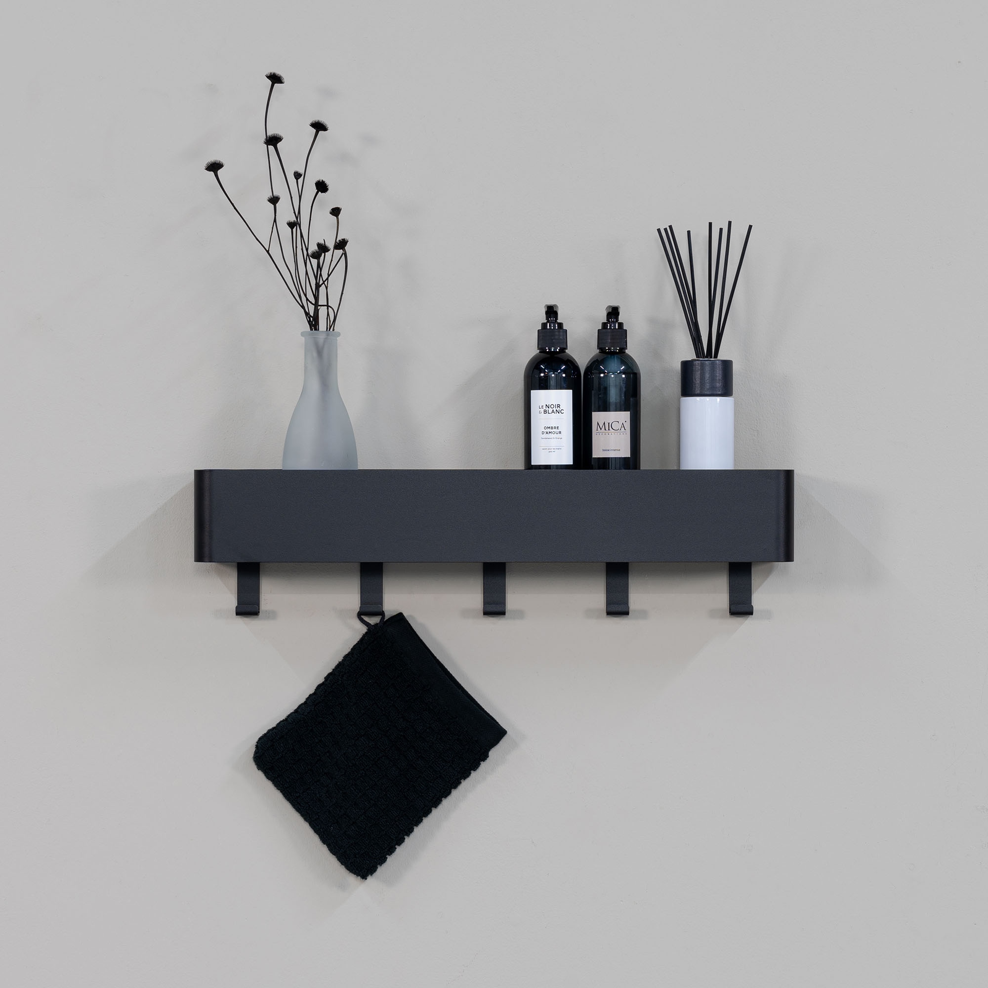 Spinder Design Garderobenhaken »Multi 5«, (1 St.), 2-in-1 Wandregal + Garderobe