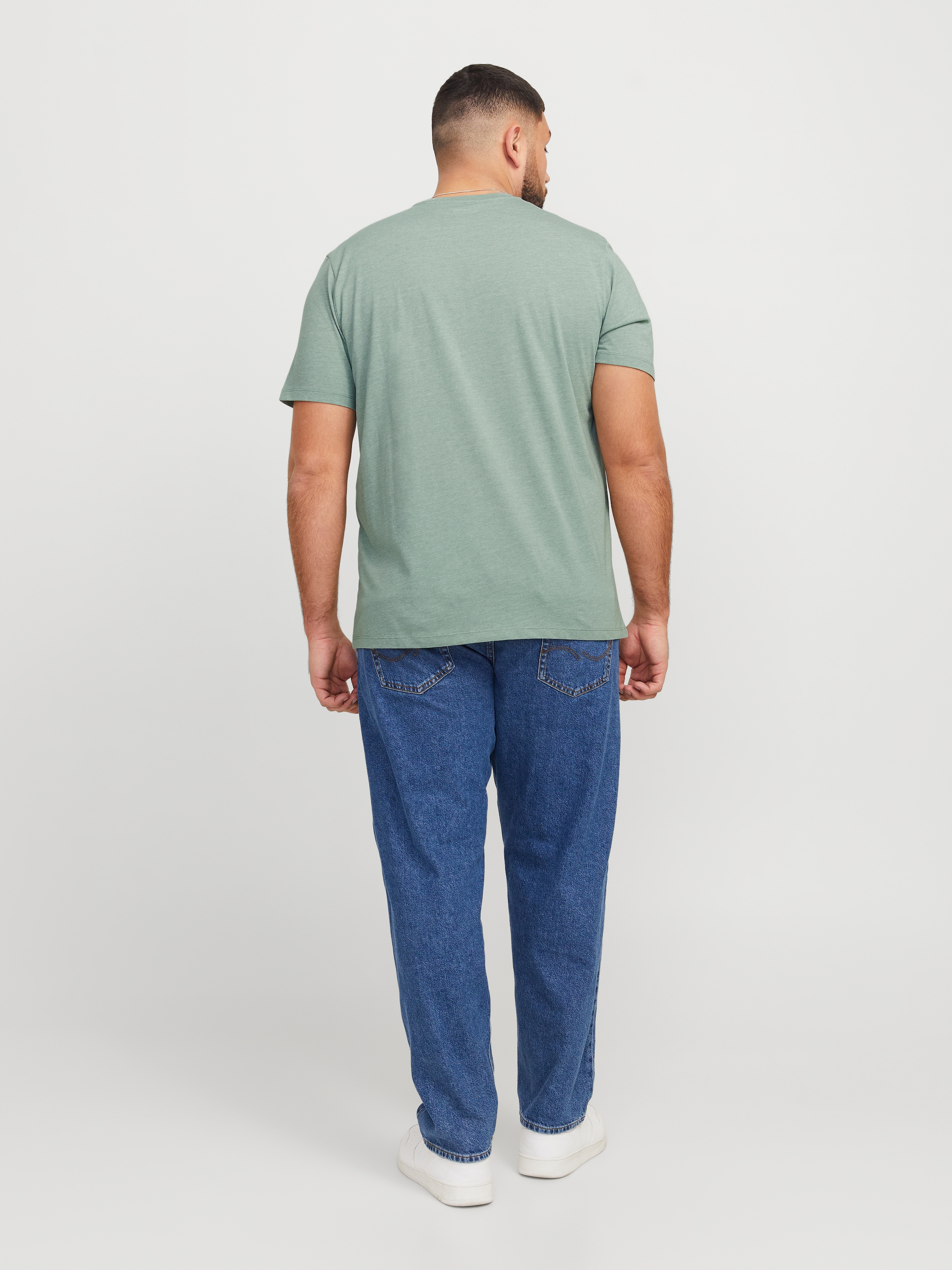 Jack & Jones PlusSize »JJEPAULOS TEE SS CREW NECK NOOS PLS« mit Logo Stickerei