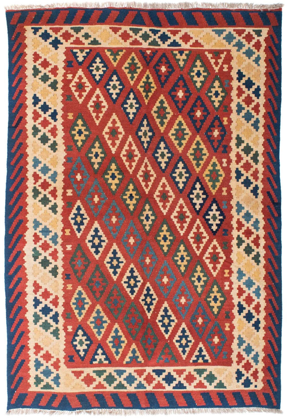 morgenland Wollteppich »Kelim - Oriental - 206 x 156 cm - dunkelrot«, recht günstig online kaufen