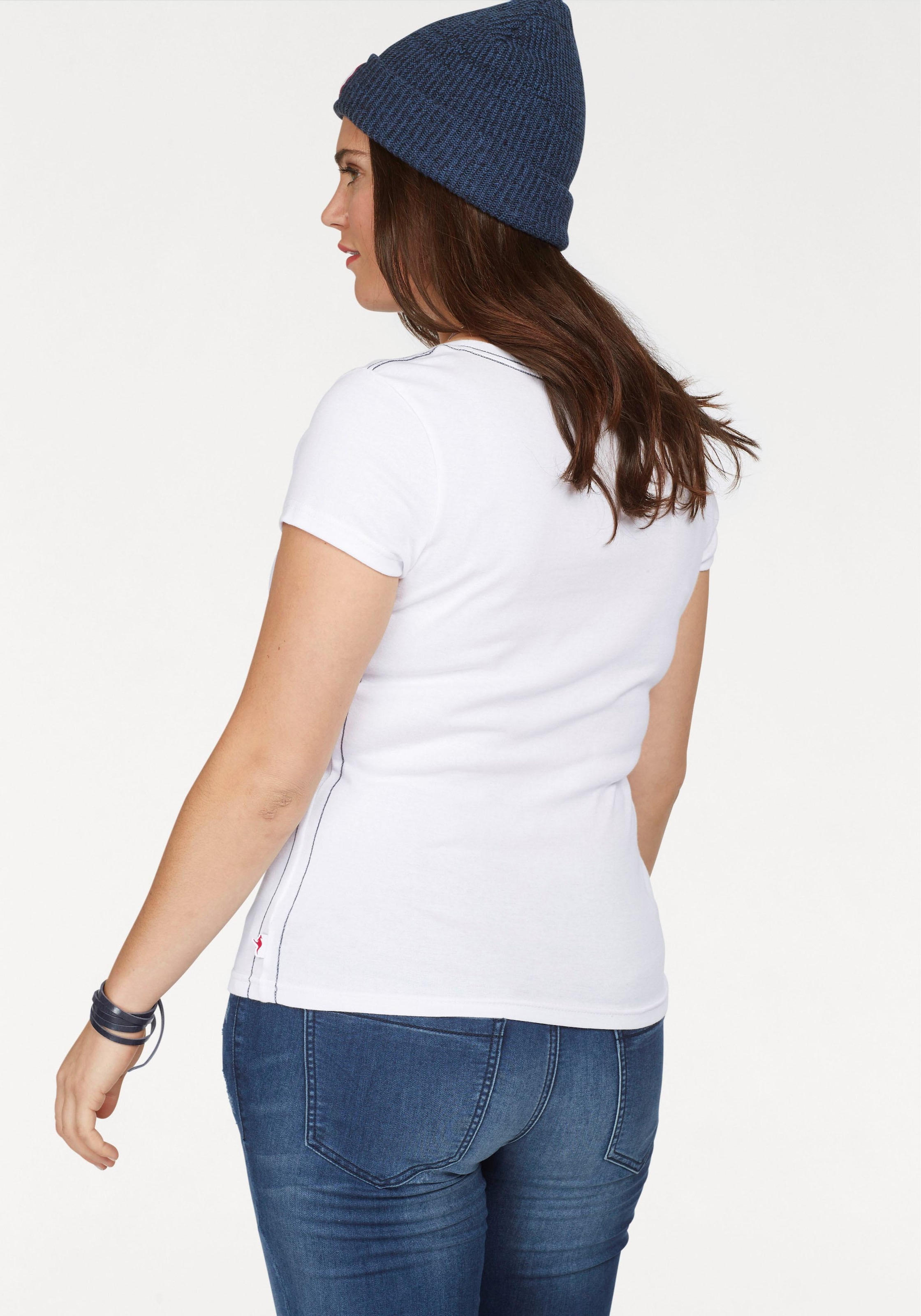 KangaROOS T-Shirt Kurzarm,  sehr figurbetont,  im Vintage-Design,  Rundhalsausschnitt