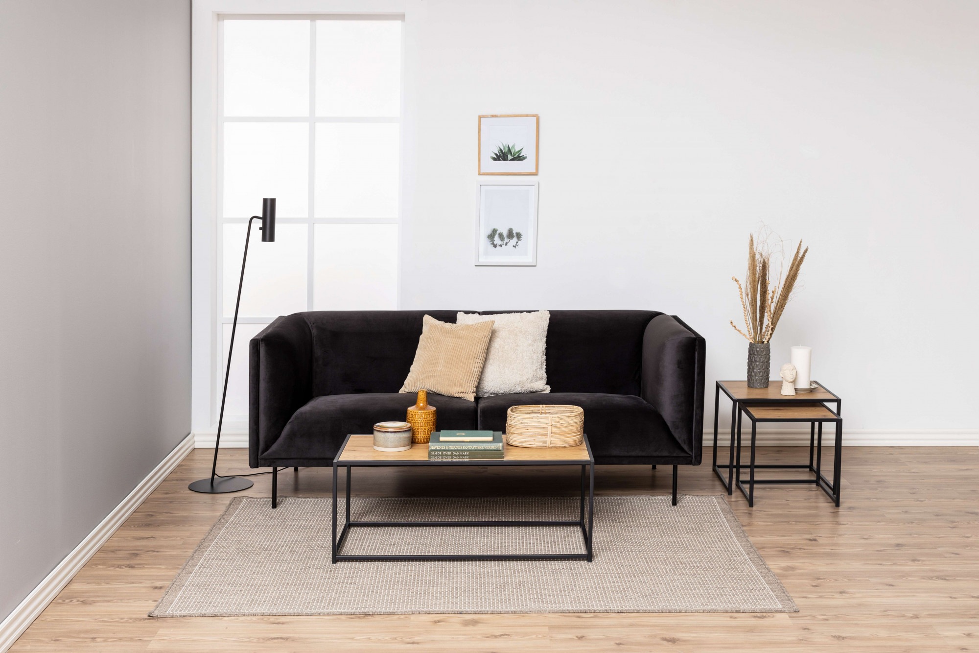 ACTONA GROUP Couchtisch »Seaford«, Sofatisch, Wildeicheoptik, Gestell aus schwarzem Stahl, L: 100 cm