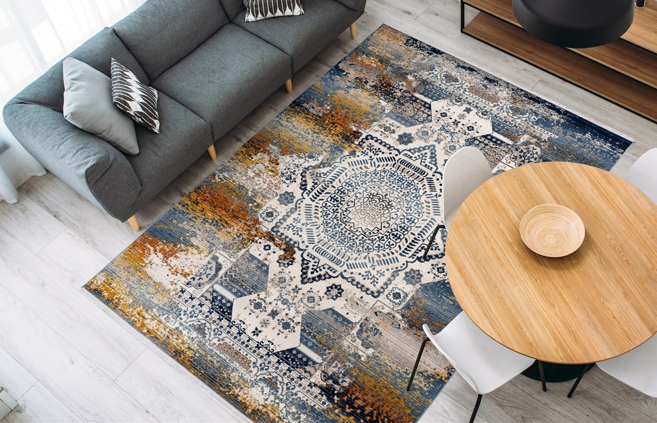 calo-deluxe Teppich »Valessa-909«, rechteckig, 5 mm Höhe, Wohnzimmer günstig online kaufen