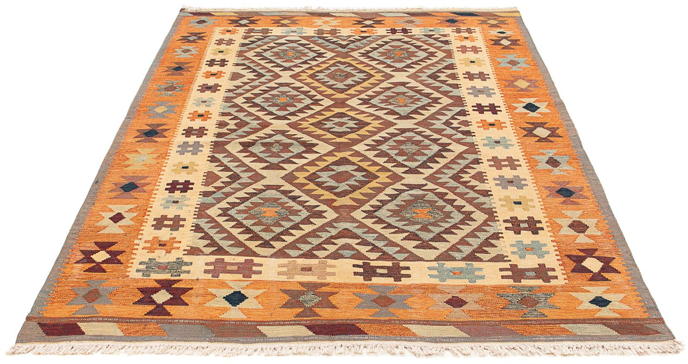 morgenland Wollteppich »Kelim - Oriental - 200 x 146 cm - mehrfarbig«, rech günstig online kaufen