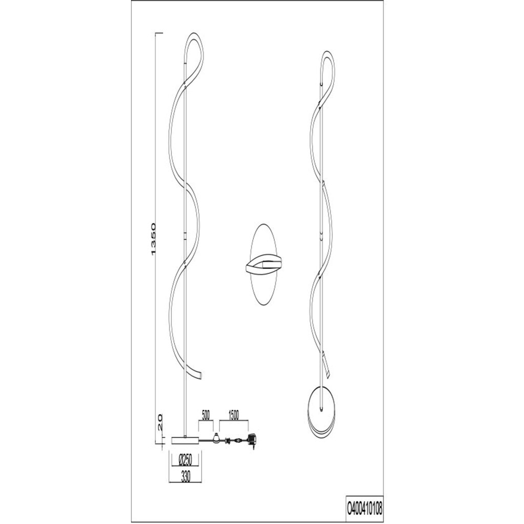 Leonique LED Stehlampe »Cecile«, 1 flammig-flammig