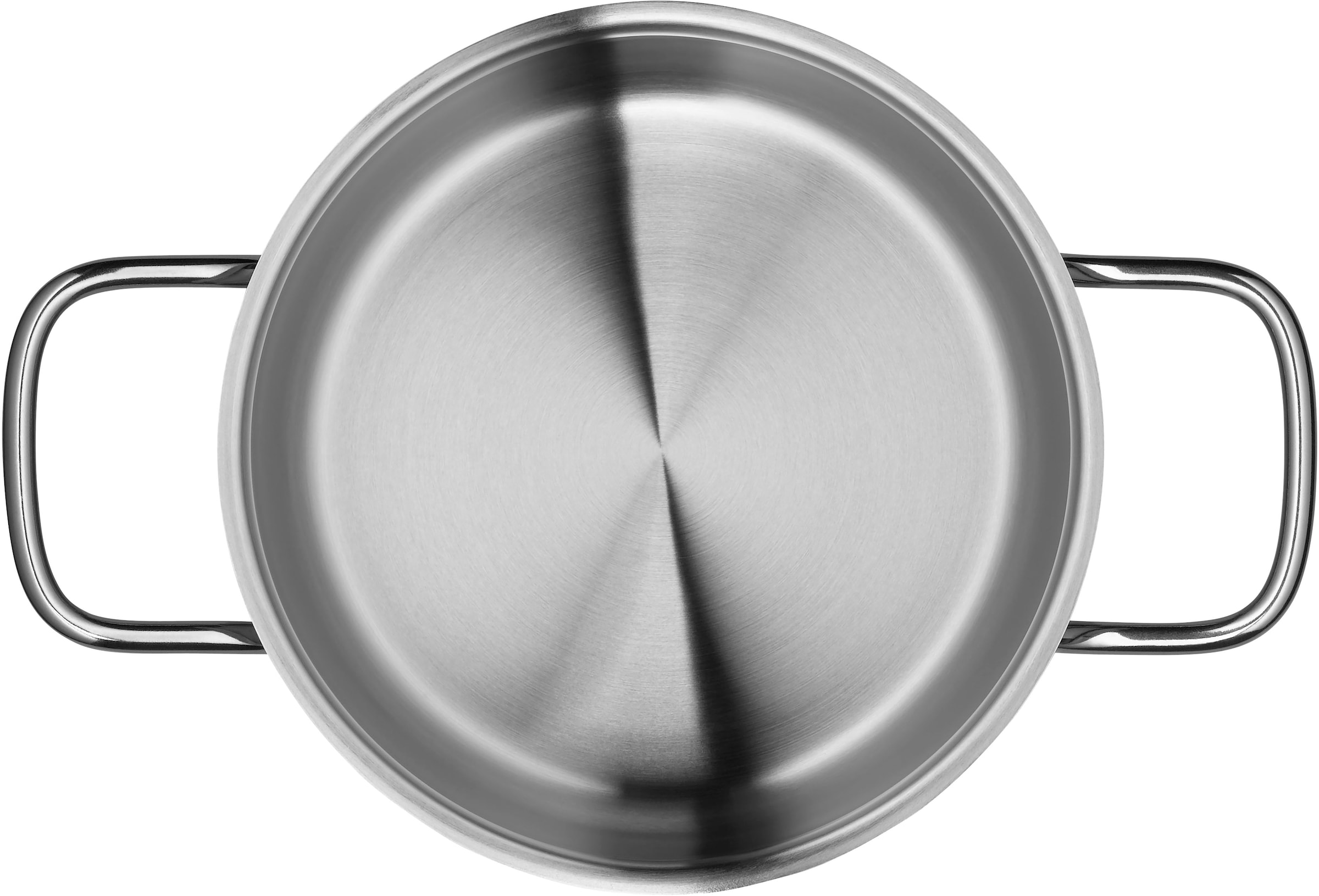 WMF Fleischtopf »Diadem Plus«, Cromargan® Edelstahl Rostfrei 18/10, (2 tlg.), breiter Schüttrand, außergewöhnliches Design, spülmaschinengeeignet