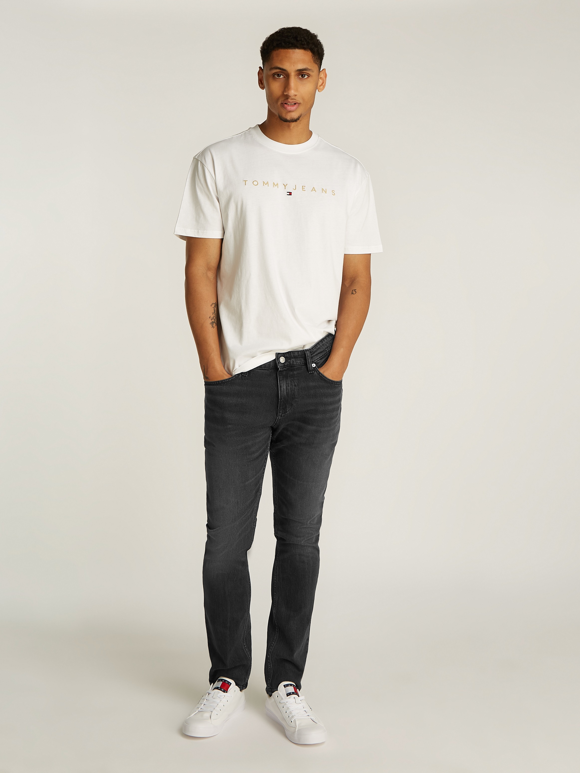 Tommy Jeans Slim-fit-Jeans »Scanton Slim Denim«, mit Logostickereien