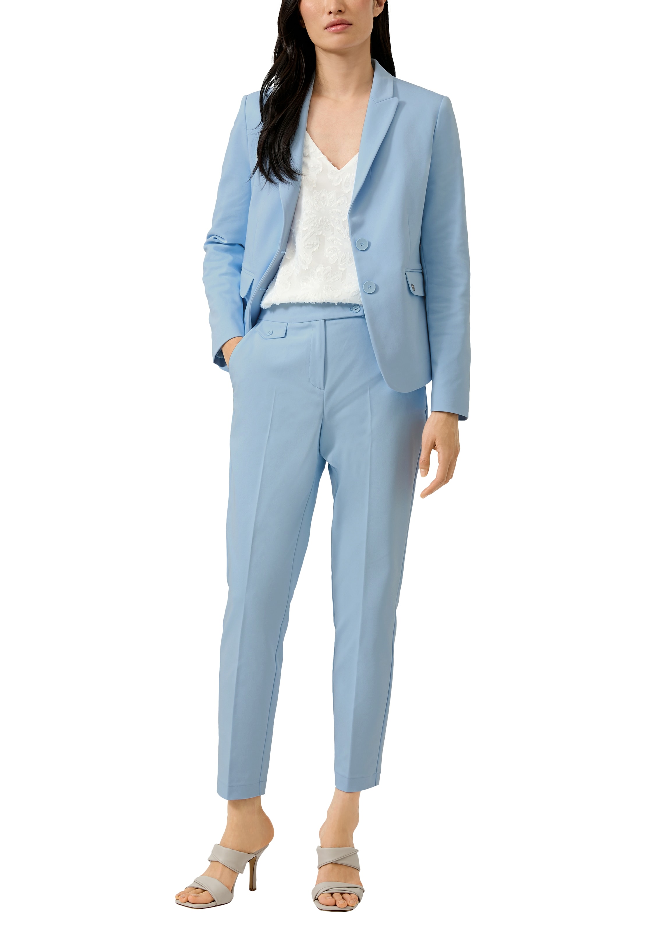 s.Oliver BLACK LABEL Anzughose  mit Bügelfalten