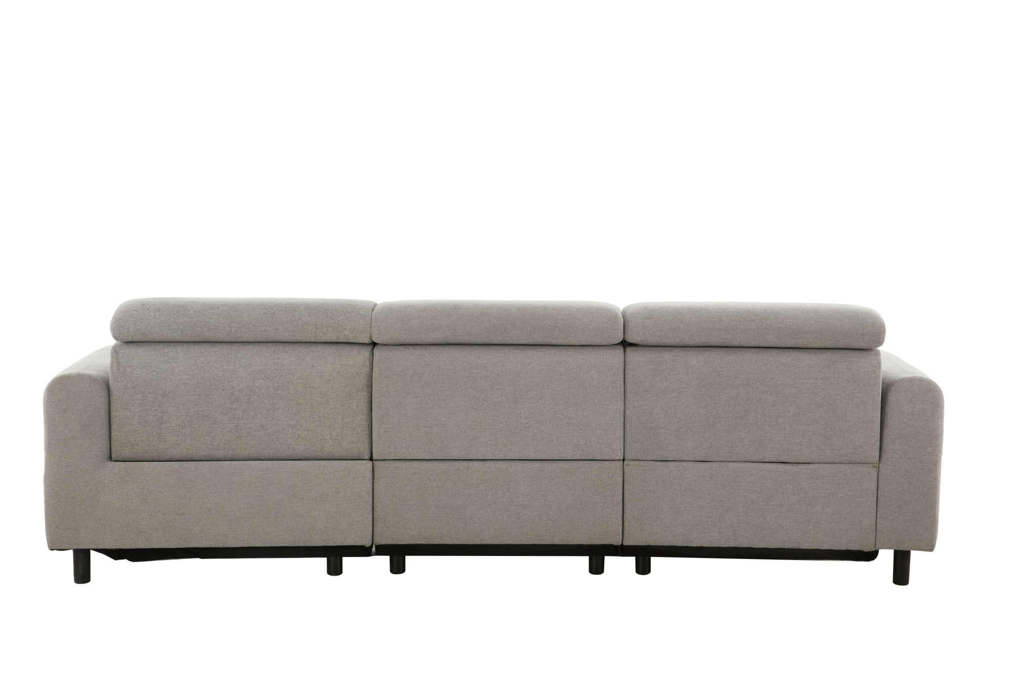 Home affaire Ecksofa »SKAANE Struktur, L-Form, 274 cm, manuelle u. elektrische Funktion,«, rundes Design, Kopfteilverstellung, Federkernpolsterung