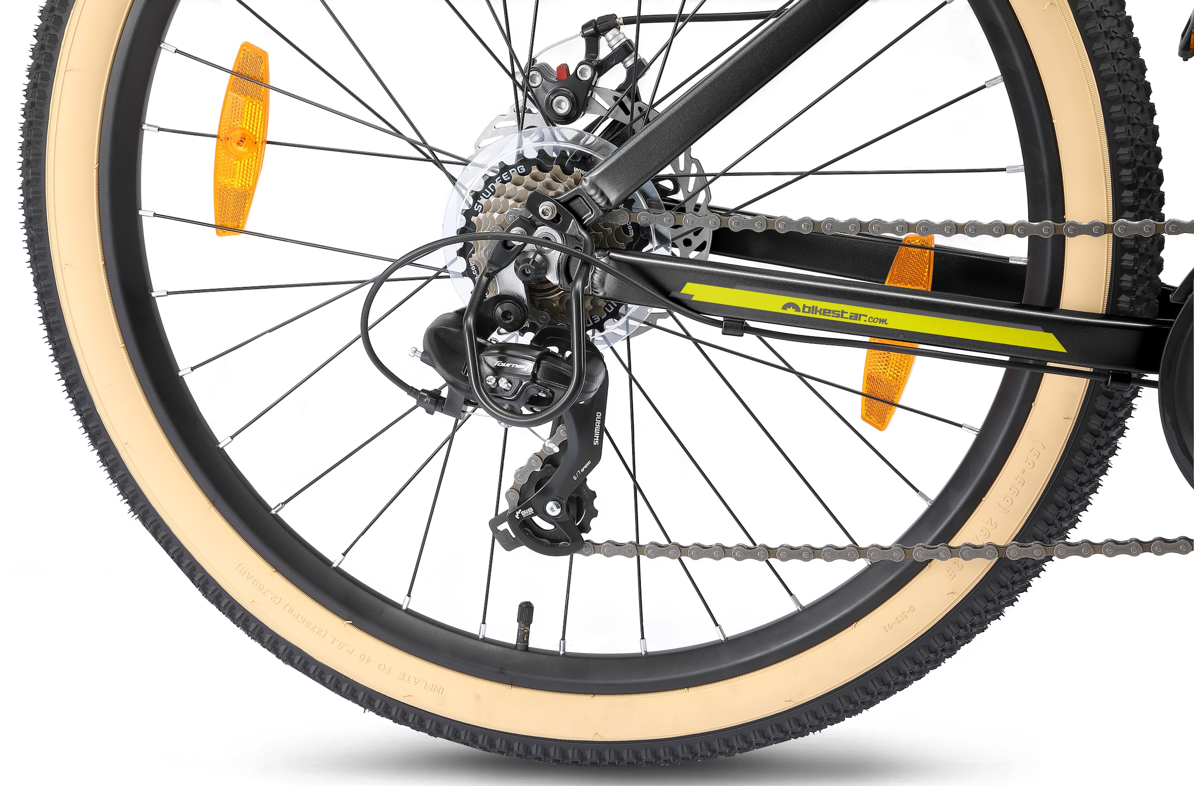 Bikestar Mountainbike 21 Gang Shimano RD-TY300 Schaltwerk Kettenschaltung für Damen und Herren, Kettenschaltung