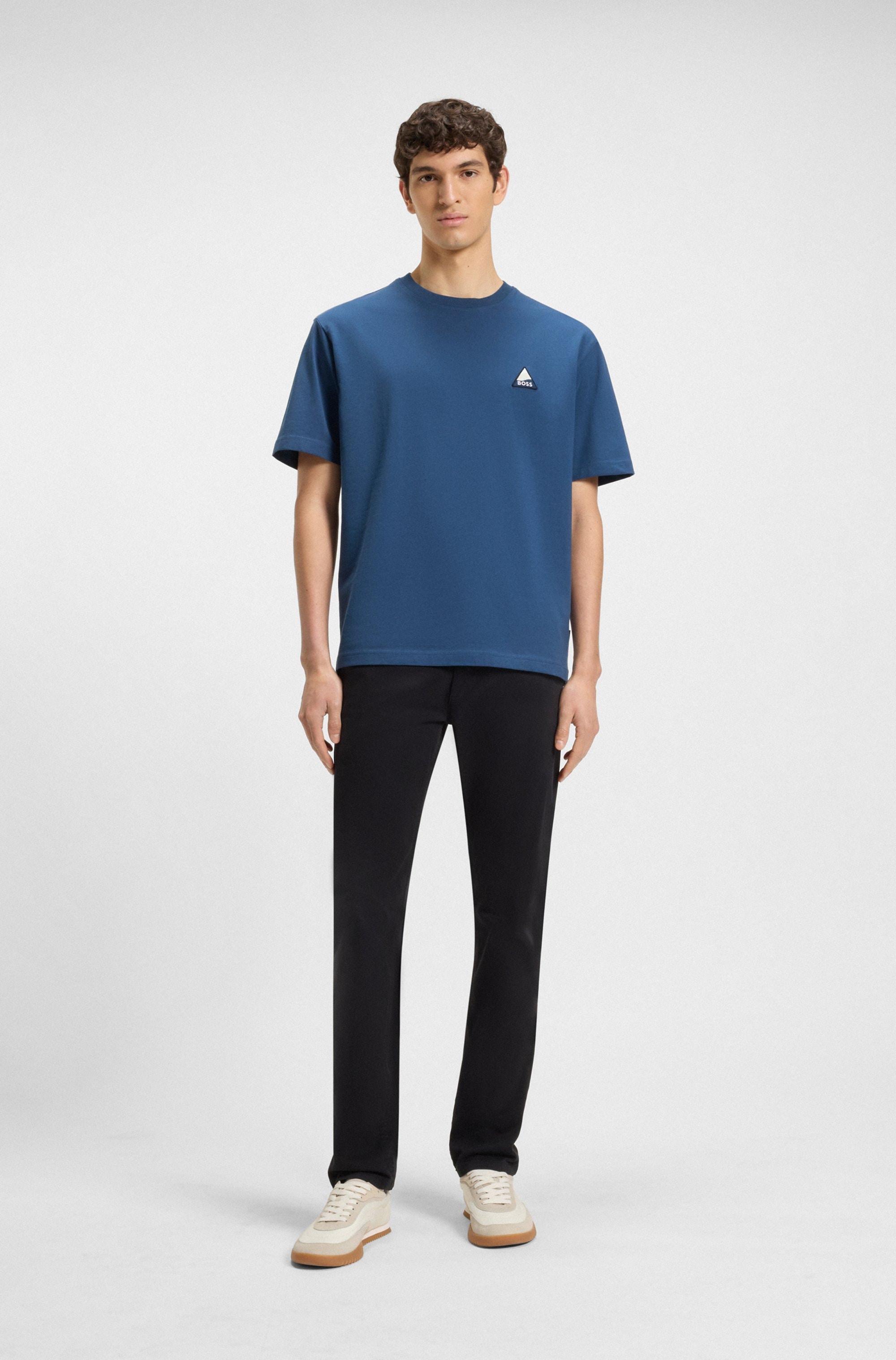 BOSS ORANGE T-Shirt »Te fishpatch« mit Logo-Aufnäher