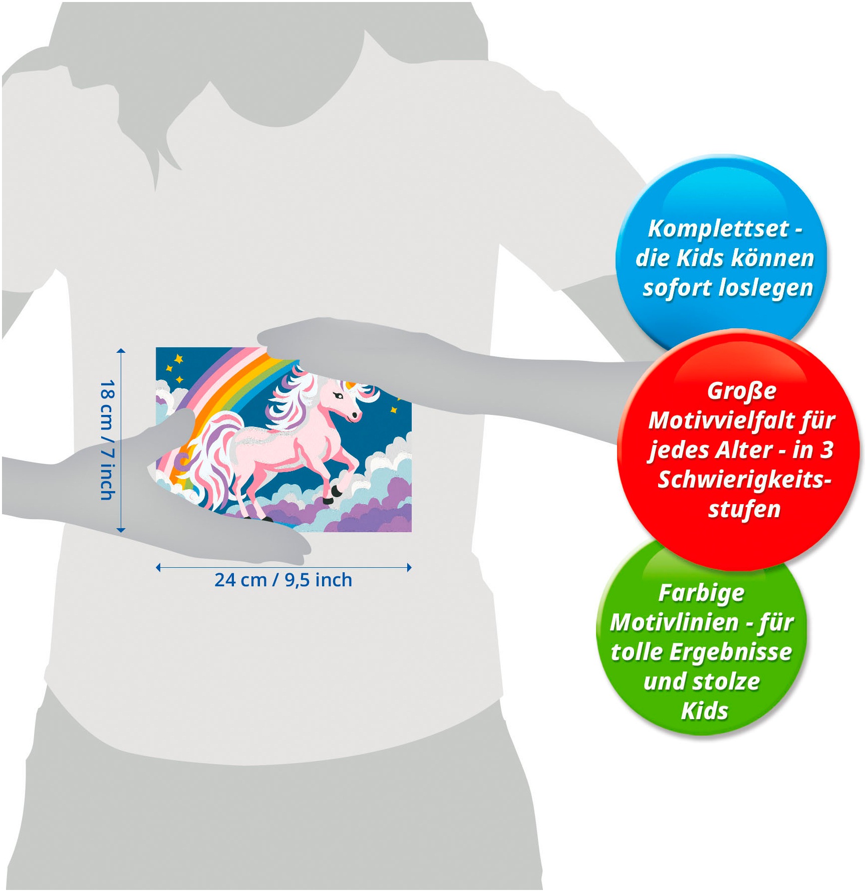 Ravensburger Malen nach Zahlen »CreArt, Pinkes Einhorn«, Made in Europe