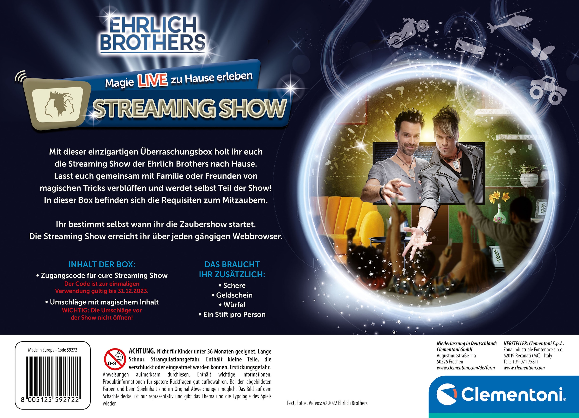Clementoni® Zauberkasten »Ehrlich Brothers, Streaming Show«, Made in Europe