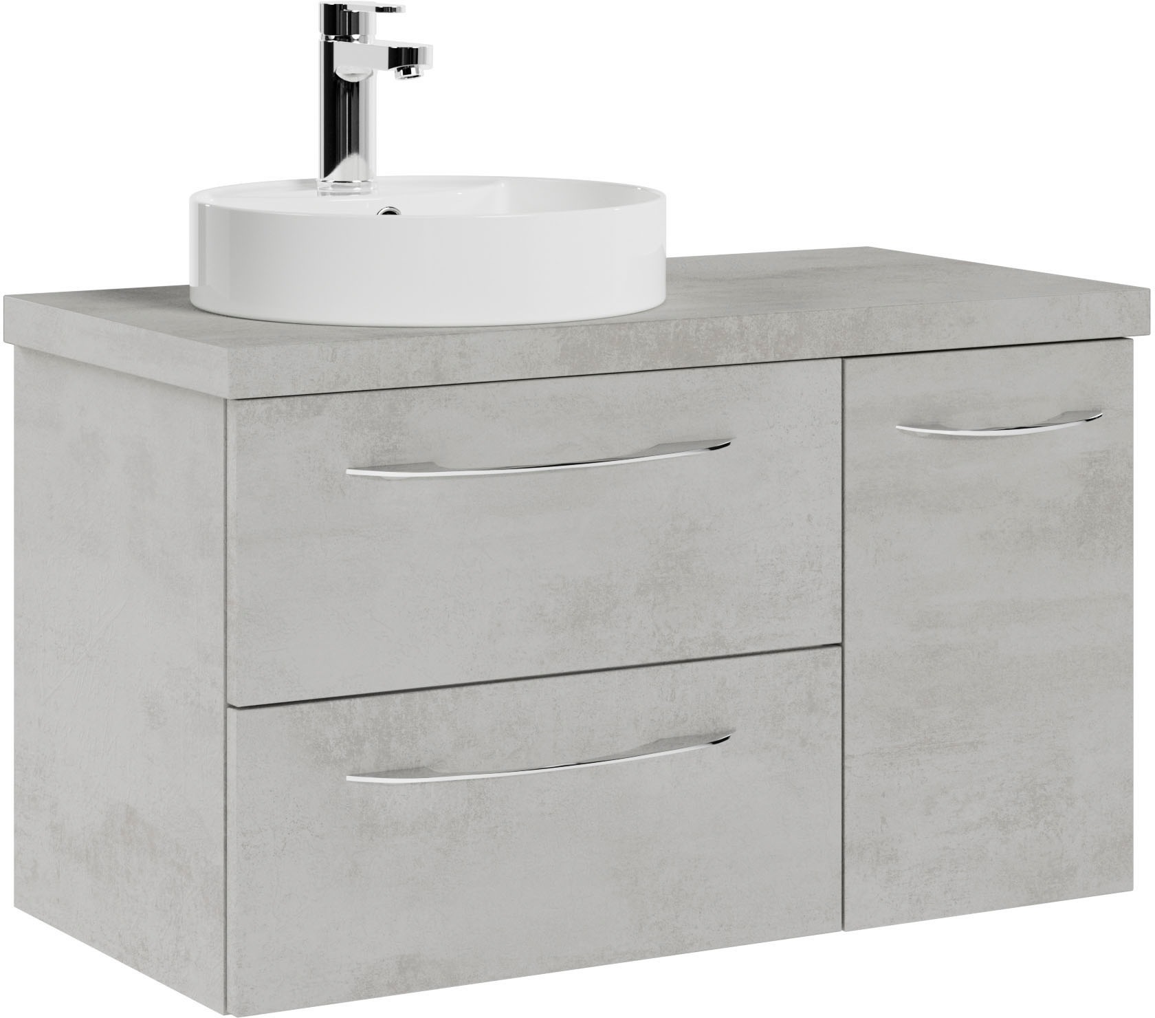 Saphir Waschtisch »Serie 4035 Keramik-Aufsatzbecken mit Unterschrank, 88 cm günstig online kaufen