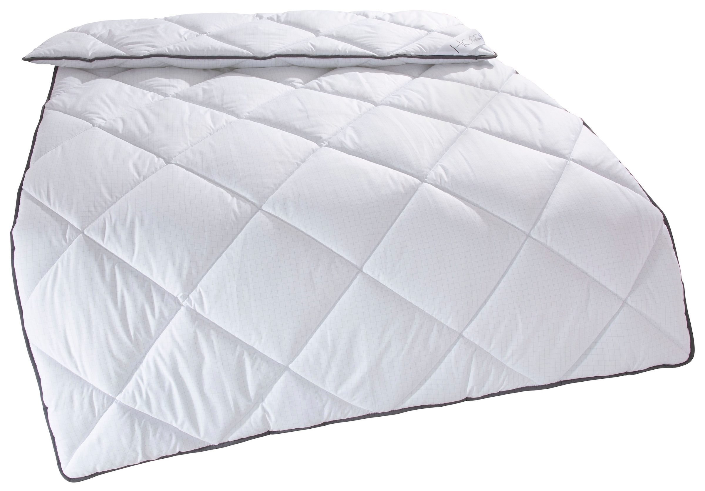 Home affaire Microfaserbettdecke »Murau, Bettdecke 135x200 cm, 155x220 cm mit antistatischer Wirkung«, warm, Füllung Polyester, Bezug Microfaser Carbon, (1 St.), Bettdecken, Sommer, Winter, 4-JZB, Decke mit Blauen Engel zertifiziert