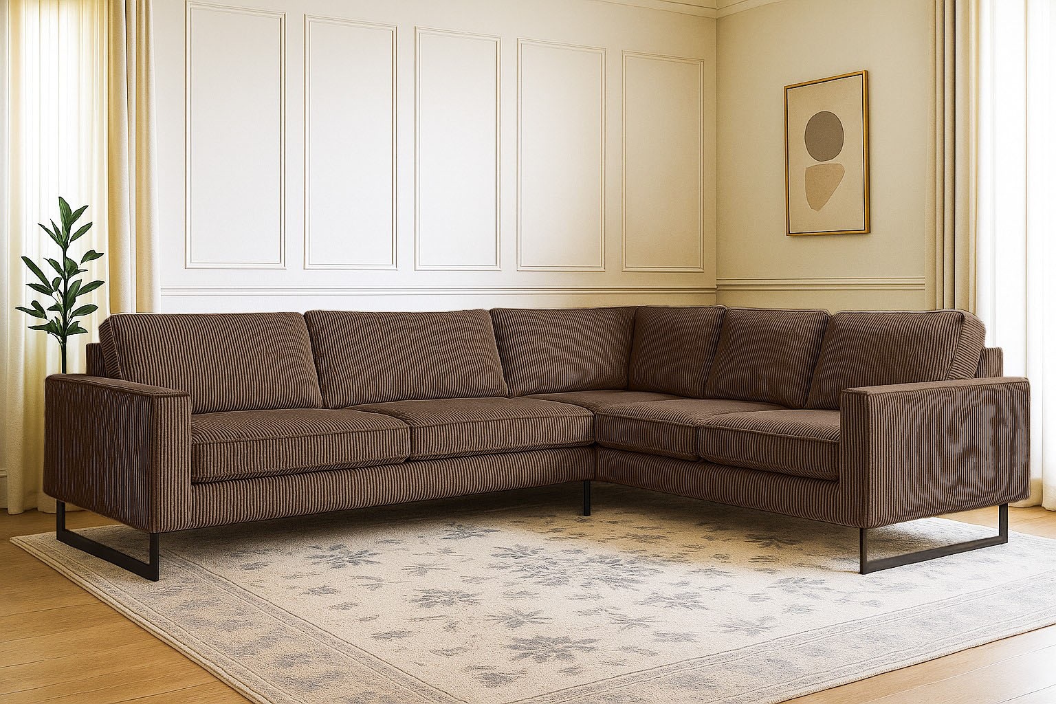 Home affaire Ecksofa »Pinto, XXL, 250/290 cm, langer Schenkel, Ottomane« Co günstig online kaufen