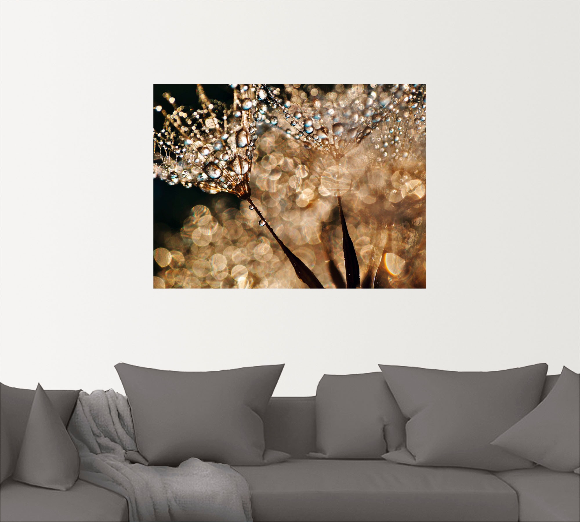 Artland Wandbild »Pusteblume Goldschimmer«, Blumen, (1 St.), als Alubild, O günstig online kaufen