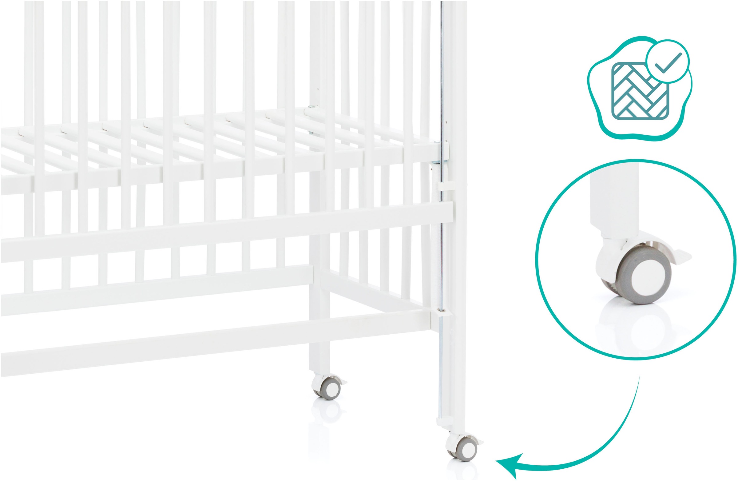 Fillikid Beistellbett »Nino«, inkl. Matratze; Made in Europe