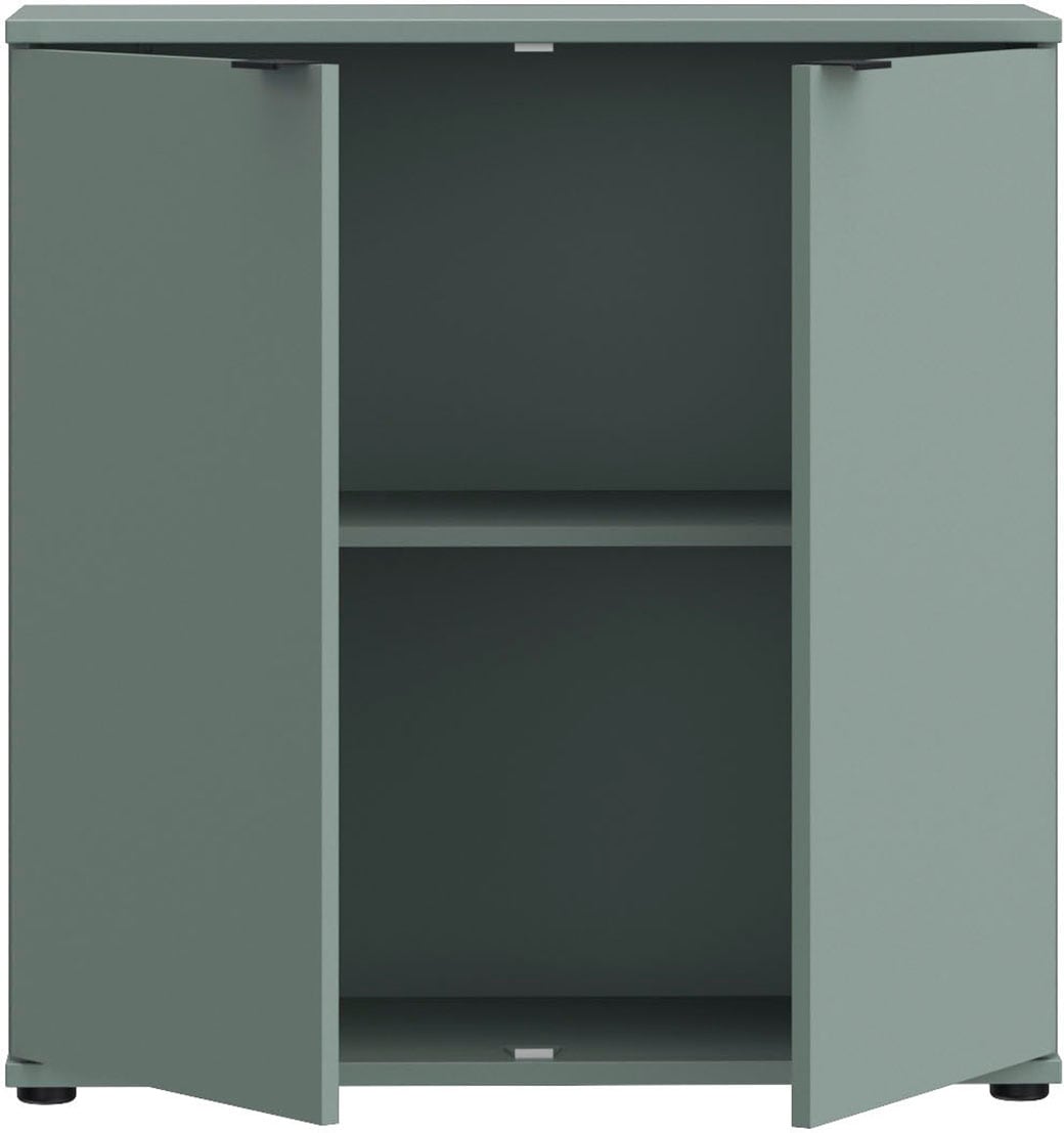 FORTE Kommode »Ganymede«, Kommode, Stauraum, Metallgriffe, 4 Dekore, Breite 80,1cm