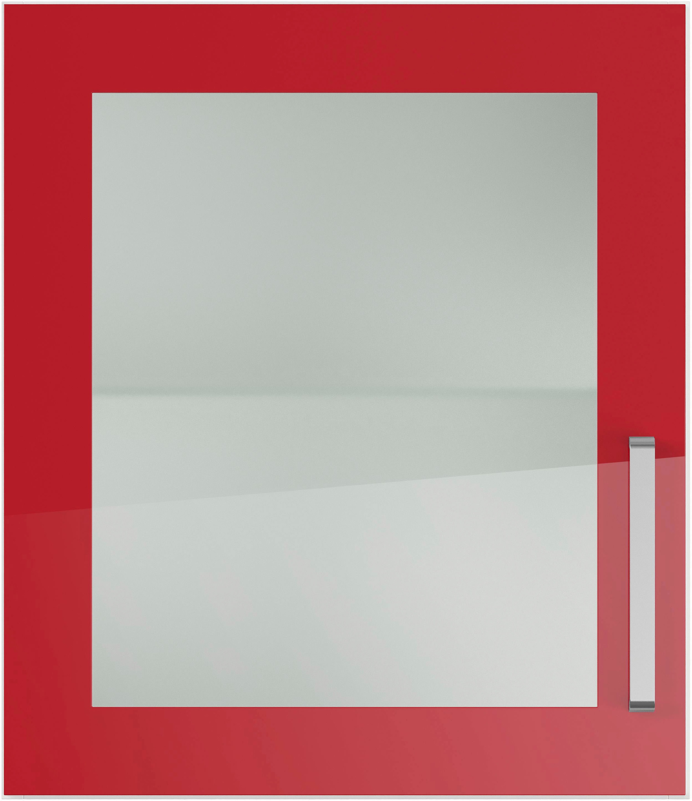 IMPULS KÜCHEN Glashängeschrank »"Turin", Breite/Höhe: 50 oder 60/57,9 cm«, vormontiert, mit Glasdrehtür, mit verstellbarem Glasfachboden